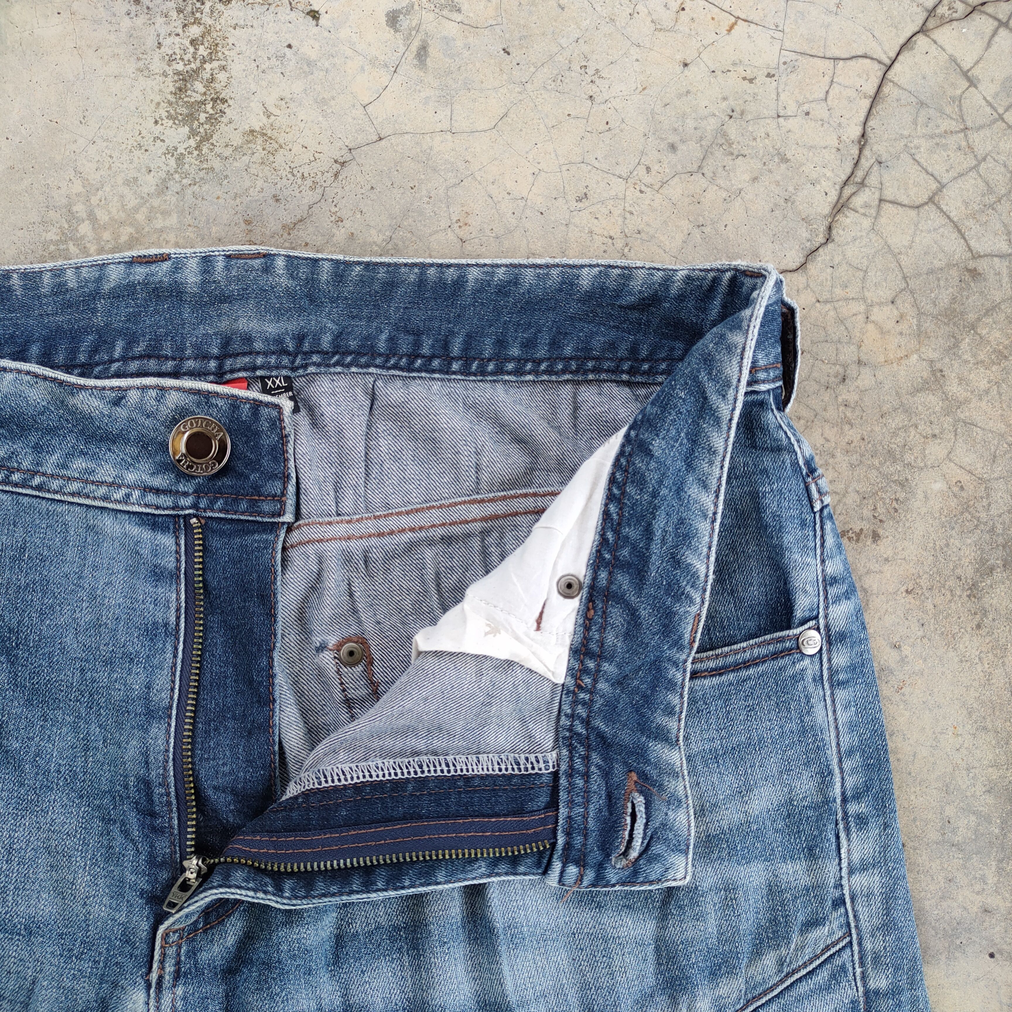 Gotcha × Jean VINTAGE GOTCHA FADED DISTRESSED JEANS DENIM PANTS Size US 37 - 11 Thumbnail