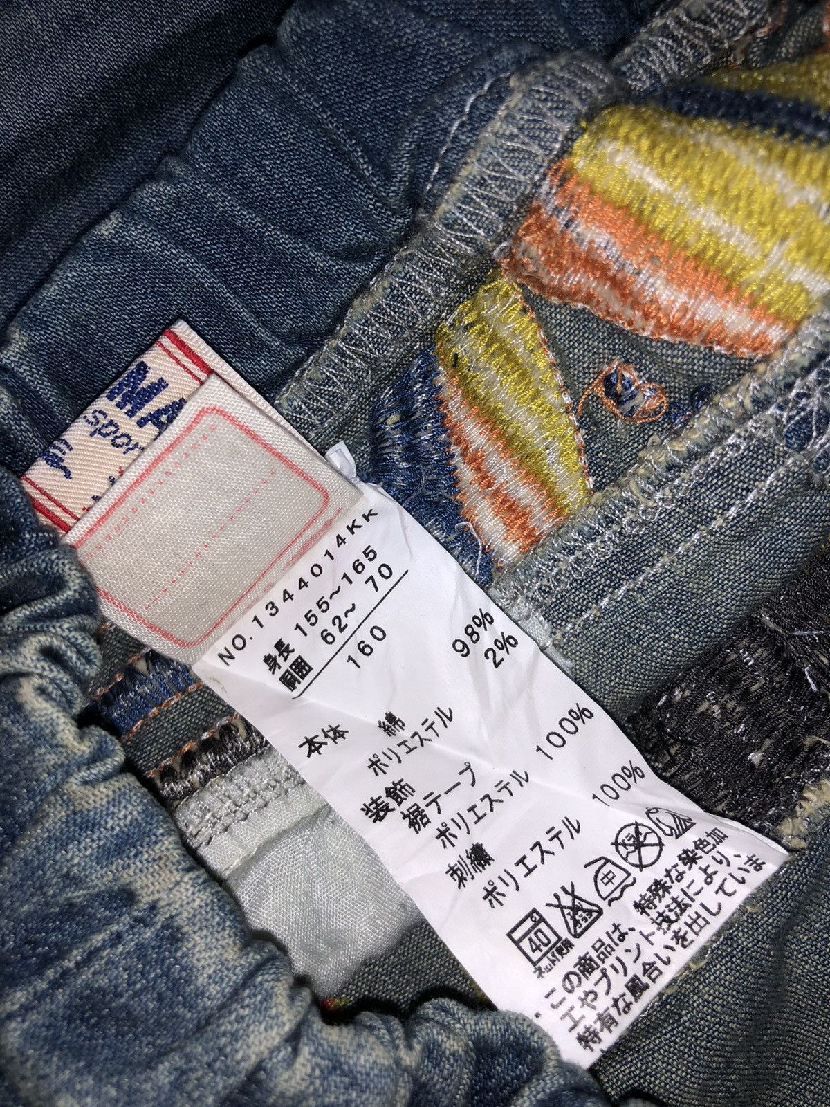 Designer Vintage Kriff Mayer Sport Wear Jeans Patchwork Design Size 34" / US 12 / IT 48 - 19 Thumbnail