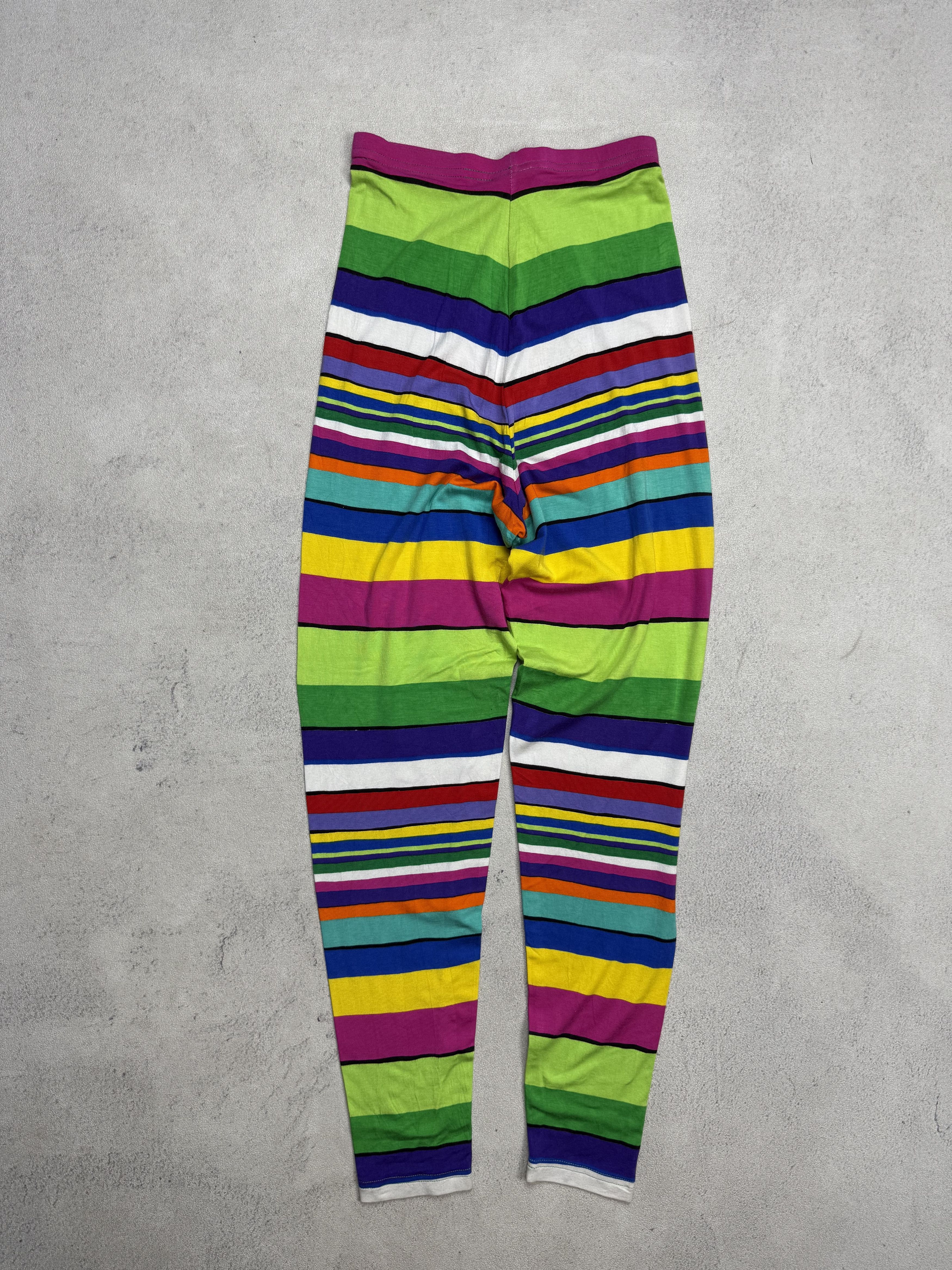 Versace Gianni Versace VERSUS Rainbow Leggings Pants Size 28" / US 6 / IT 42 - 2 Thumbnail