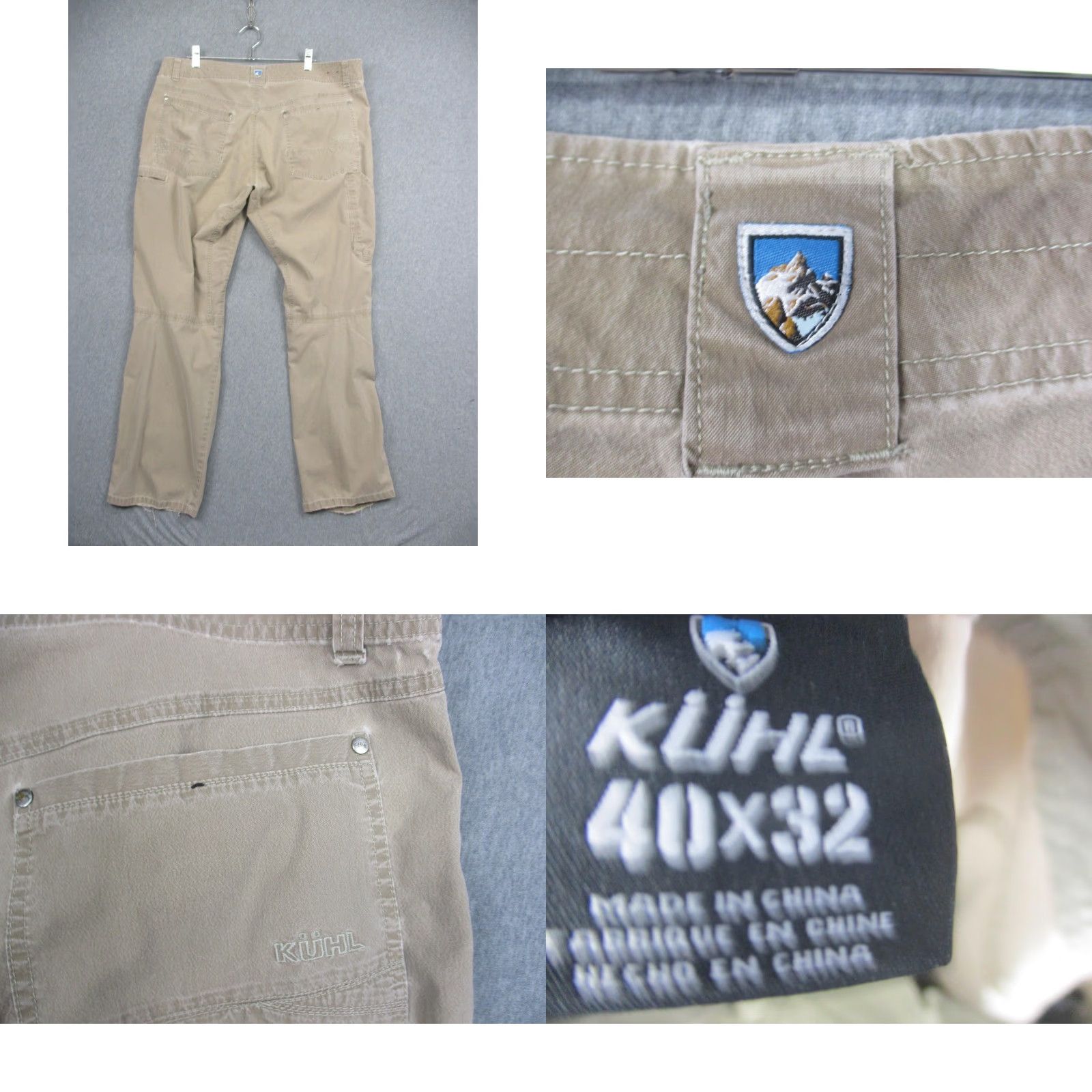 Vintage Kuhl Revolvr Pants Mens 40x32 Khaki Outdoor Hiking 5 Pocket Gusseted Quick Dry Size US 40 / EU 56 - 8 Thumbnail