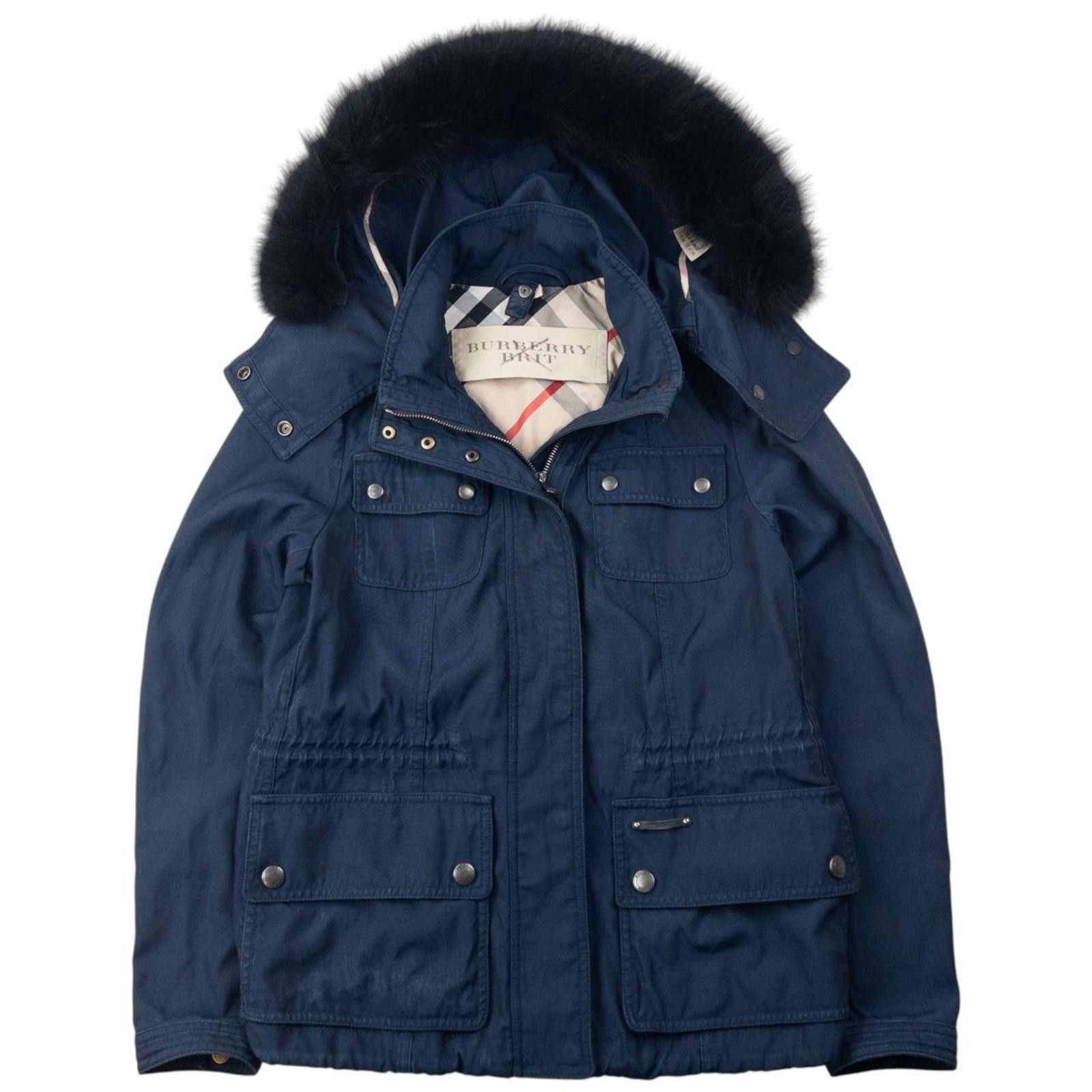 Burberry Vintage Burberry Brit Fur Hood Jacket Womens Size M Size M / US 6-8 / IT 42-44 - 2 Thumbnail