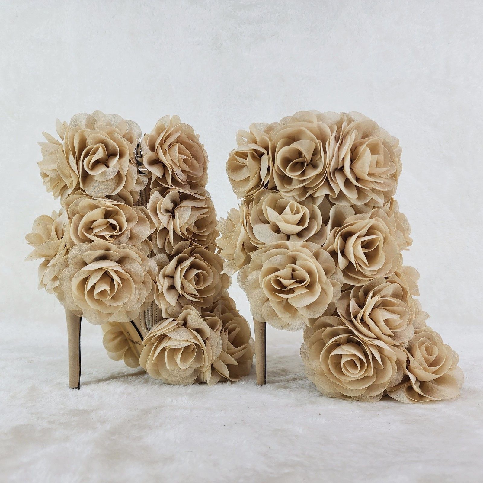 Other Beauty 3D Flowers Floral 4" High Heel Elegant Evening Party Size US 8 / IT 38 - 1 Thumbnail