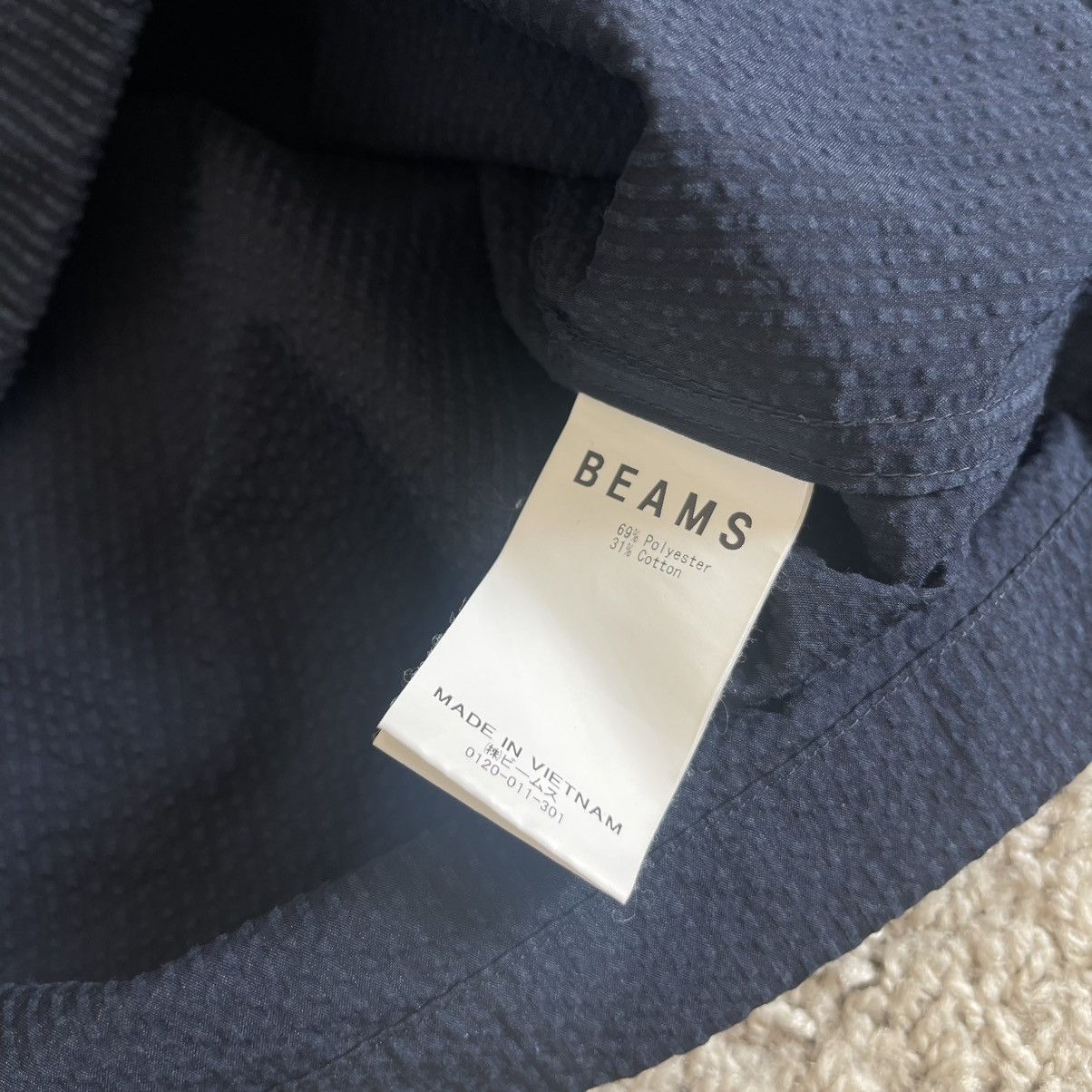 Beams Japan BEAMs Seersucker Front Zip Lightweight Hooded Striped Jacket Size US M / EU 48-50 / 2 - 6 Thumbnail