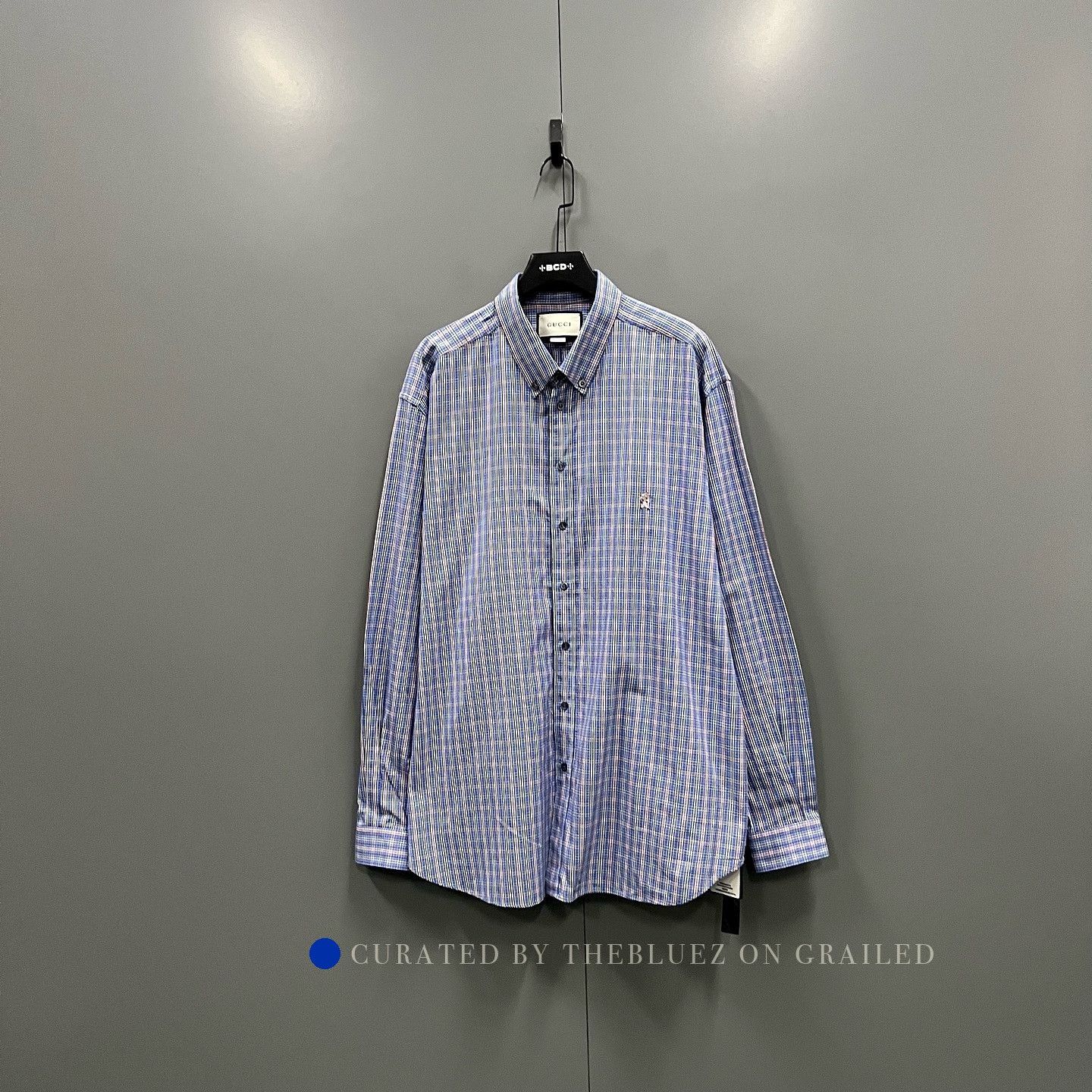 Gucci Plaid Embroidered Button-Up Shirt Size US S / EU 44-46 / 1 - 1 Thumbnail