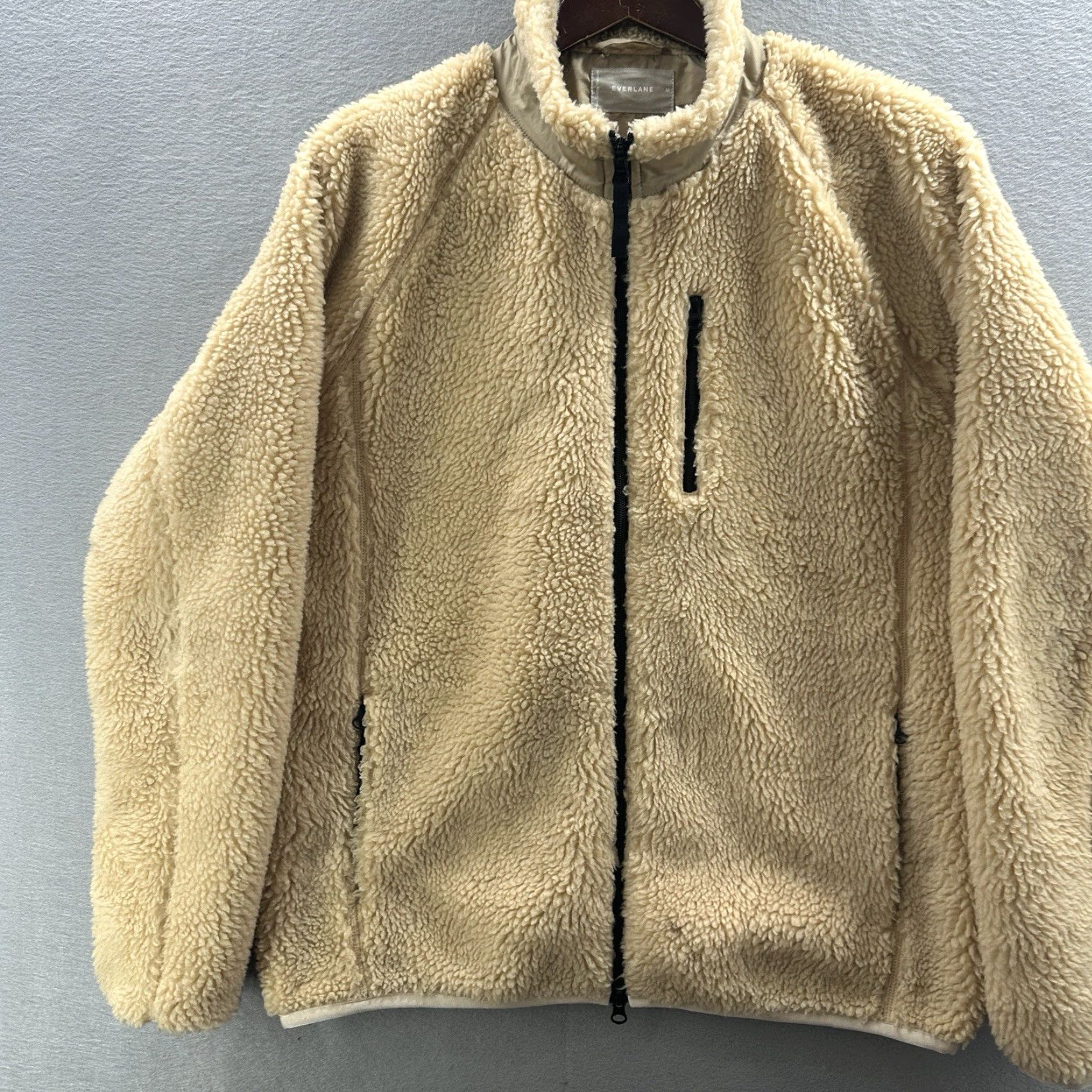 Everlane Everlane ReNew Fleece Jacket Womens M Full Zip Faux Shearling Fleece Teddy Bear - Beige - XS-XXL? Size M / US 6-8 / IT 42-44 - 2 Thumbnail