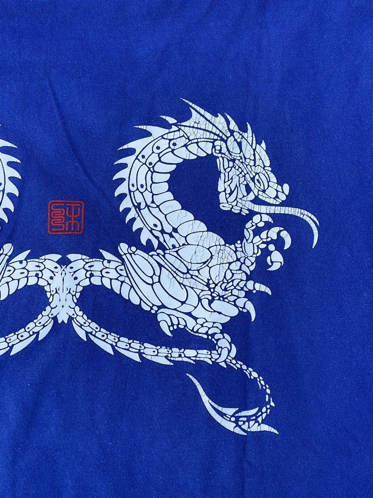Stussy × Vintage 80’s Stussy Outdoor Vintage double dragon blue t-shirt tee Size US XS / EU 42 / 0 - 5 Thumbnail