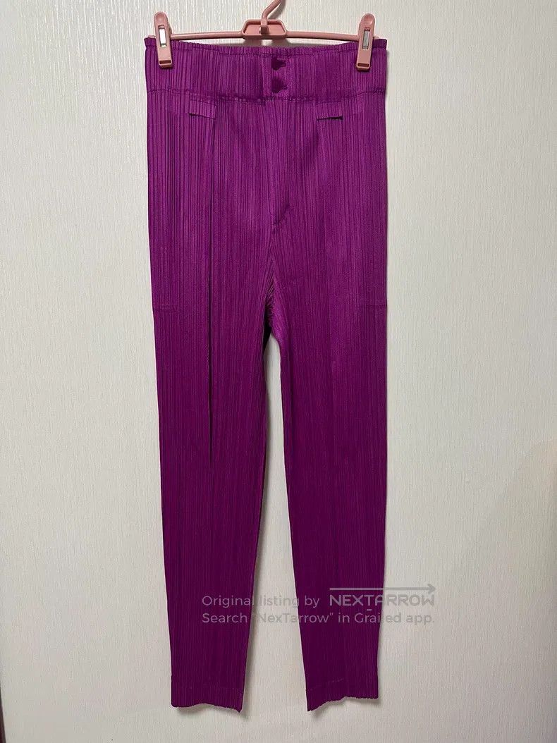 Issey Miyake Issey Miyake Purple Pants Size 26" / US 2 / IT 38 - 1 Thumbnail
