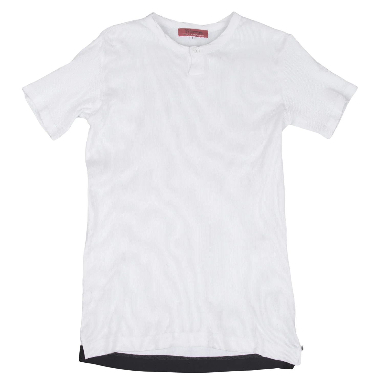 Jean Paul Gaultier Cotton Rib T-Shirt with Hem Detail in White Size US S / EU 44-46 / 1 - 1 Thumbnail