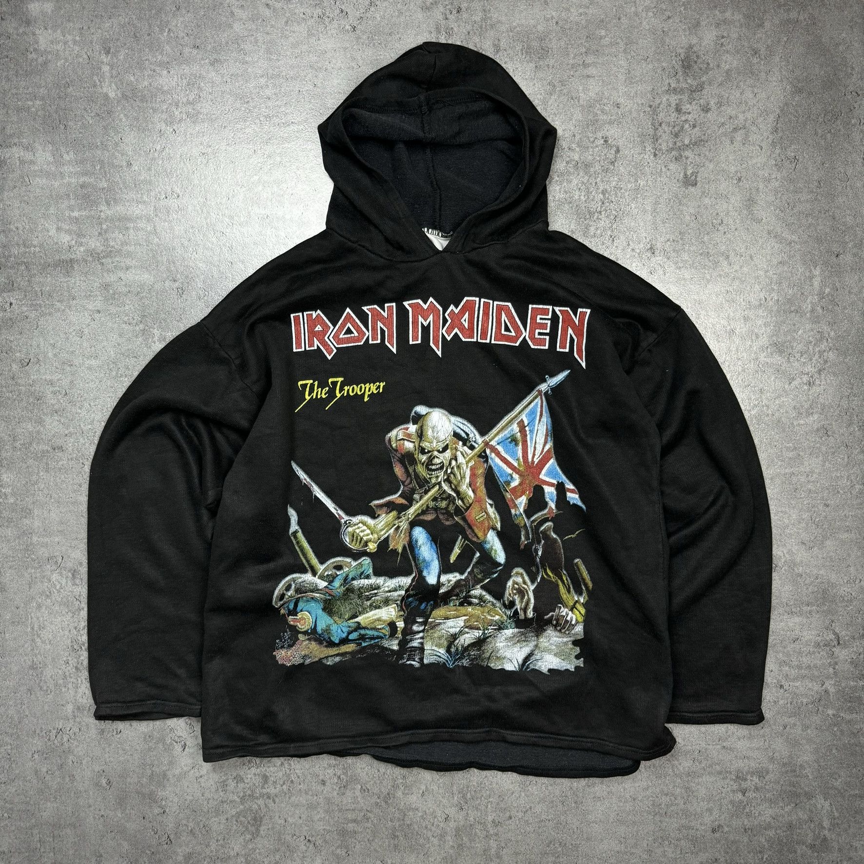 image of Vintage Iron Maiden 1998 The Trooper Tour Hoodie in Black, Men's (Size Large)