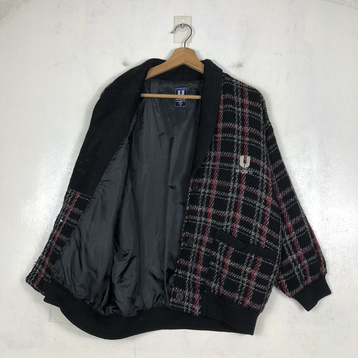 Japanese Brand × Vintage 📌VINTAGE WOOL CARDIGAN JACKET EMANUEL UNGARO ISSEY MIYAKE Size US M / EU 48-50 / 2 - 12 Thumbnail