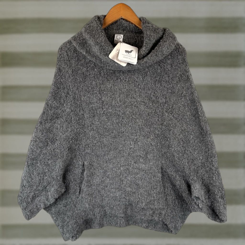 KangaROOS Inca Fashions Alpaca Hoodie Women S/XS Gray Pullover Kangaroo Pouch Knit Sweater Shawl Neck Regular Size XS/S Women Size S / US 4 / IT 40 - 1 Thumbnail