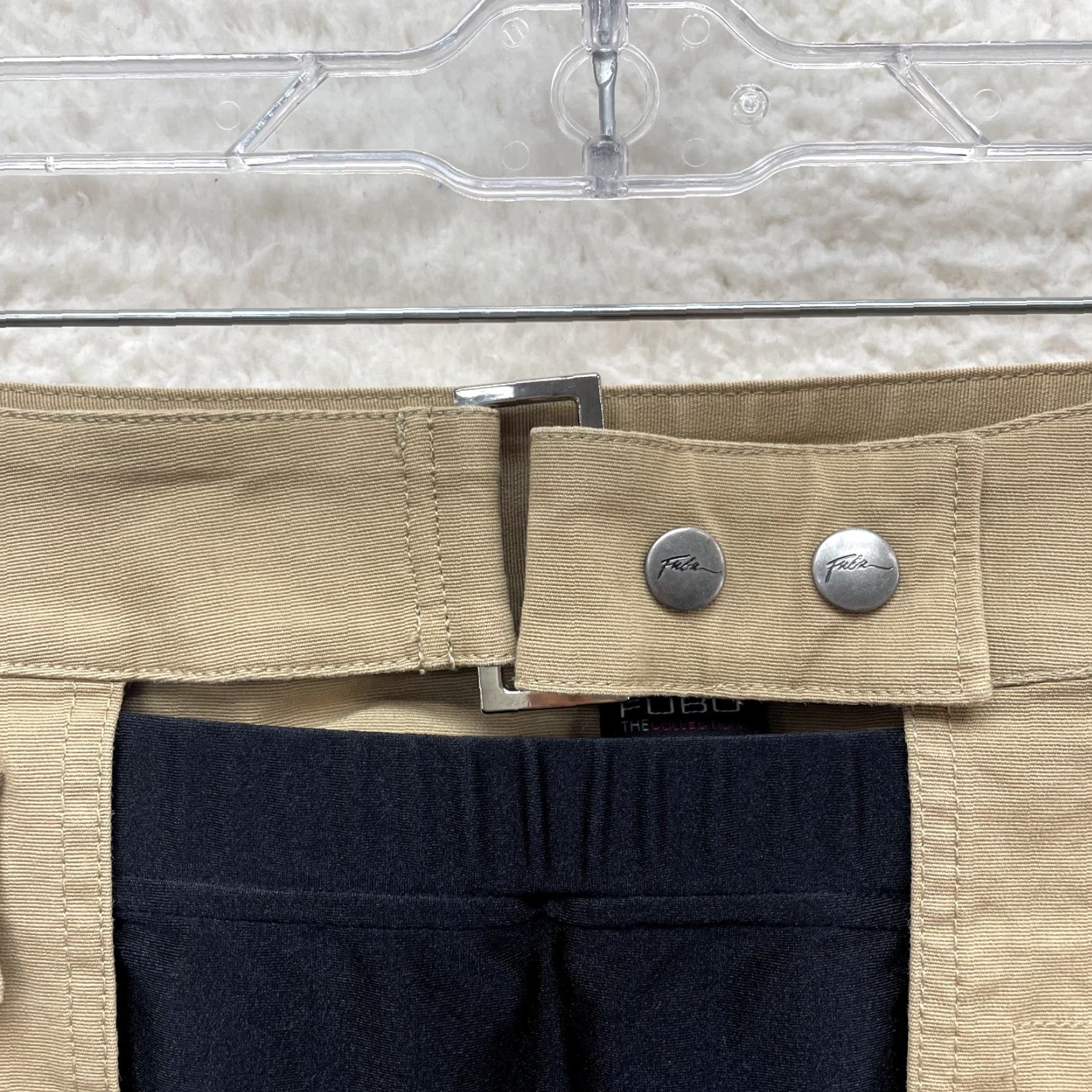 Fubu 90s Y2K Vintage Fubu Cargo Mini Skirt S Small Beige Grunge 2 25 Junior Women's 2 25? Size 28" / US 6 / IT 42 - 4 Thumbnail