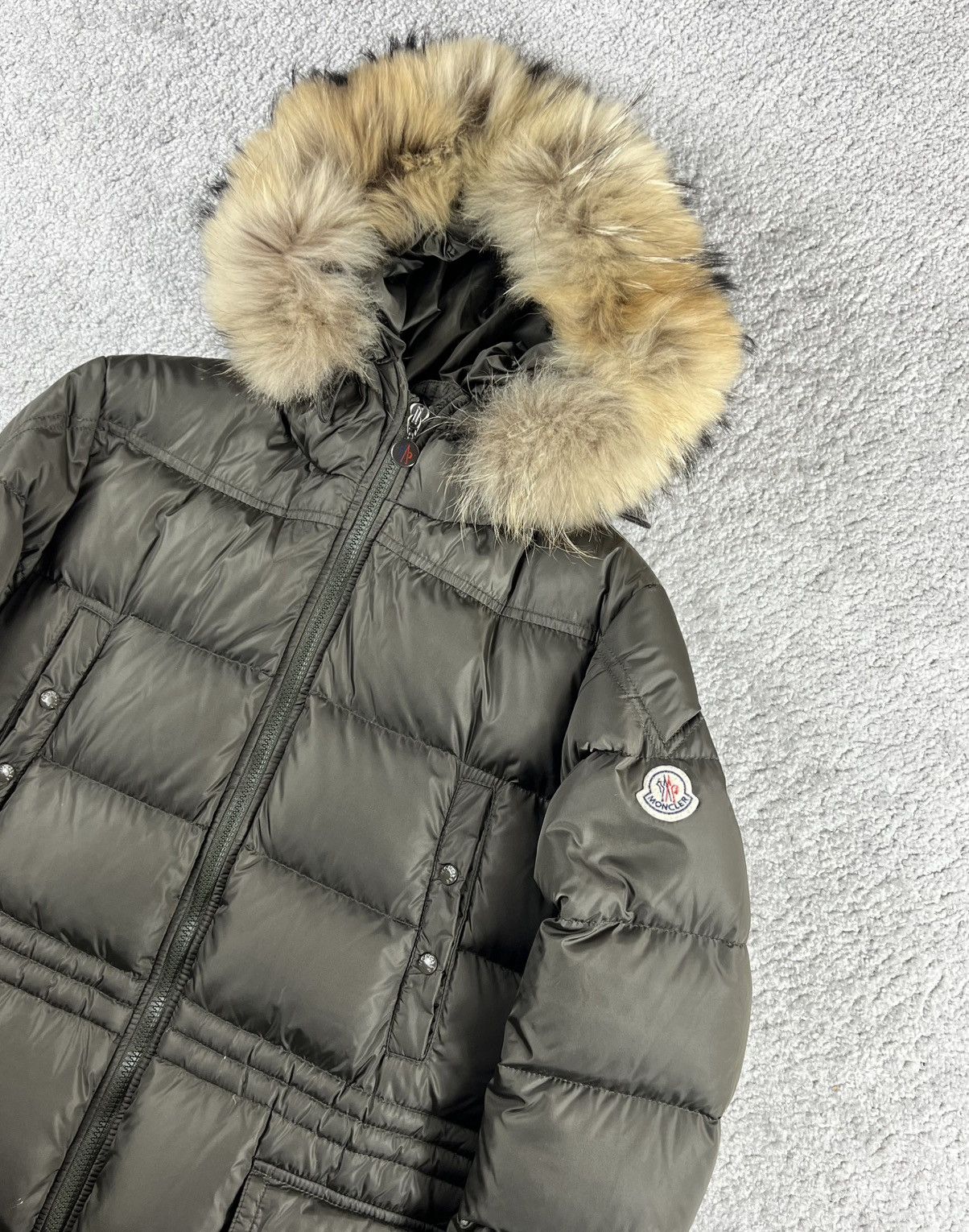 Moncler Moncler Racoon Fur Green Gueran Parka Size 1 Size S / US 4 / IT 40 - 2 Thumbnail
