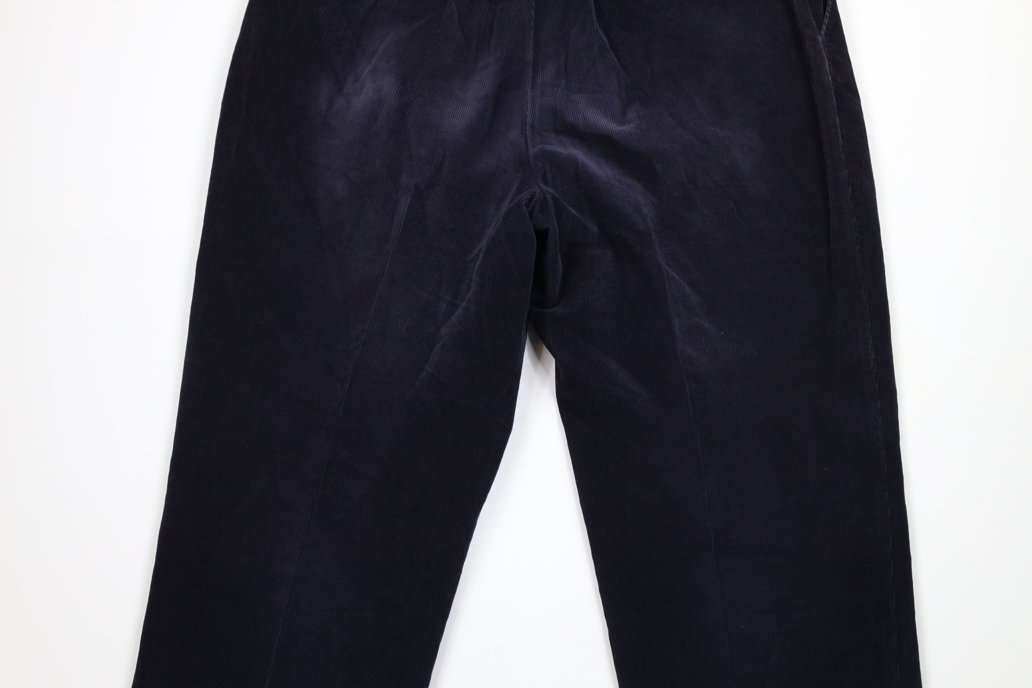 Lands' End × Vintage Vintage 90s Lands End Pleated Wide Leg Corduroy Pants Blue Size US 37 - 10 Thumbnail