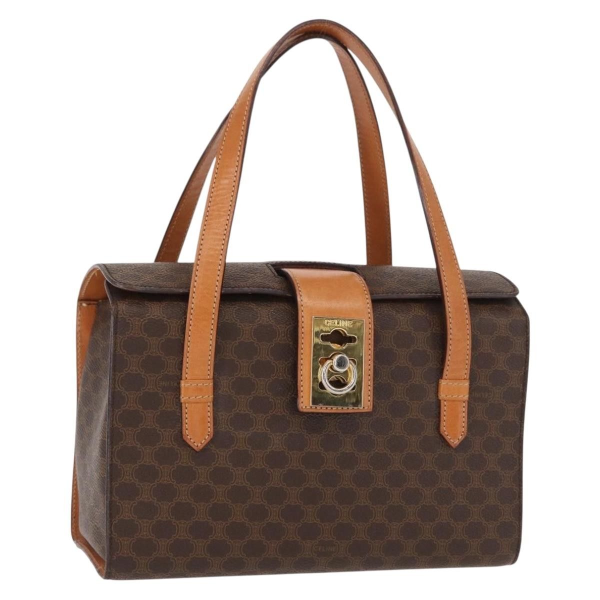 Celine Celine Vintage Macadam Handbag Canvas and Leather Size ONE SIZE - 1 Thumbnail
