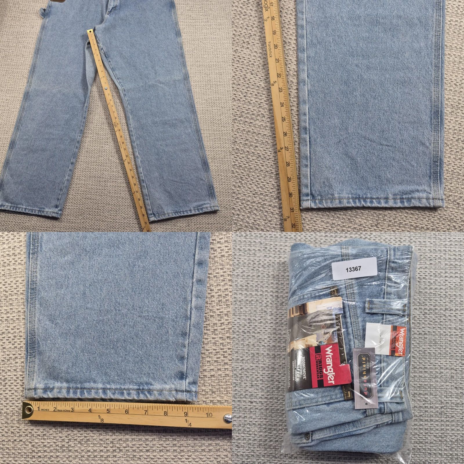 Wrangler Wrangler RIGGS Workwear Jeans Mens 40x32 Blue Carpenter Relaxed Straight Denim Jeans Size US 40 / EU 56 - 9 Thumbnail