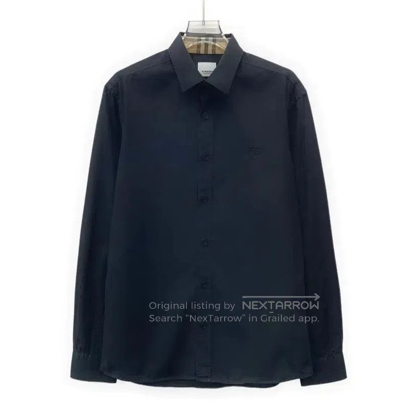 Burberry Burberry Black Cotton Long Sleeve Shirt. Size US S / EU 44-46 / 1 - 1 Thumbnail