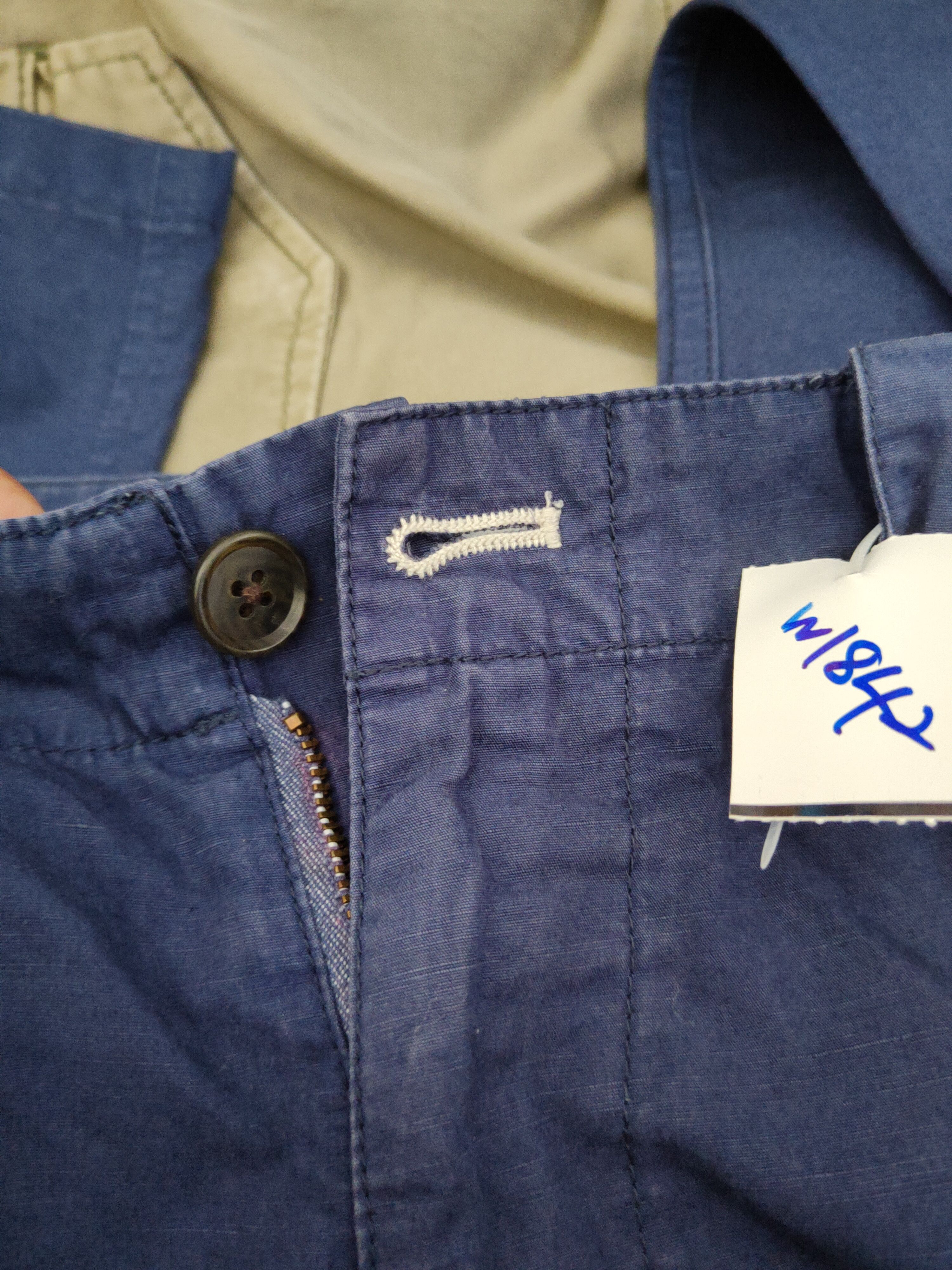 R.Newbold R.Newbold Blue Multipocket Tactical Cargo Pants #W1842 Size US 31 - 14 Thumbnail