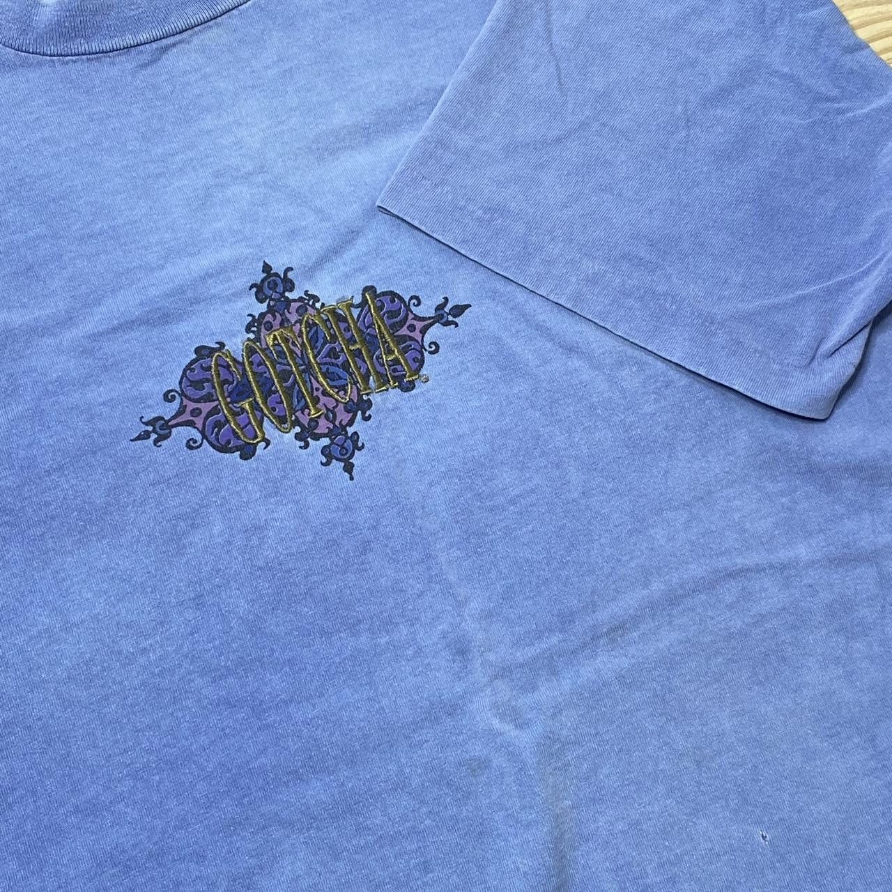 Gotcha Vintage Gotcha Faded Blue Embroidered Surf Tee Size XL Size US XL / EU 56 / 4 - 3 Thumbnail