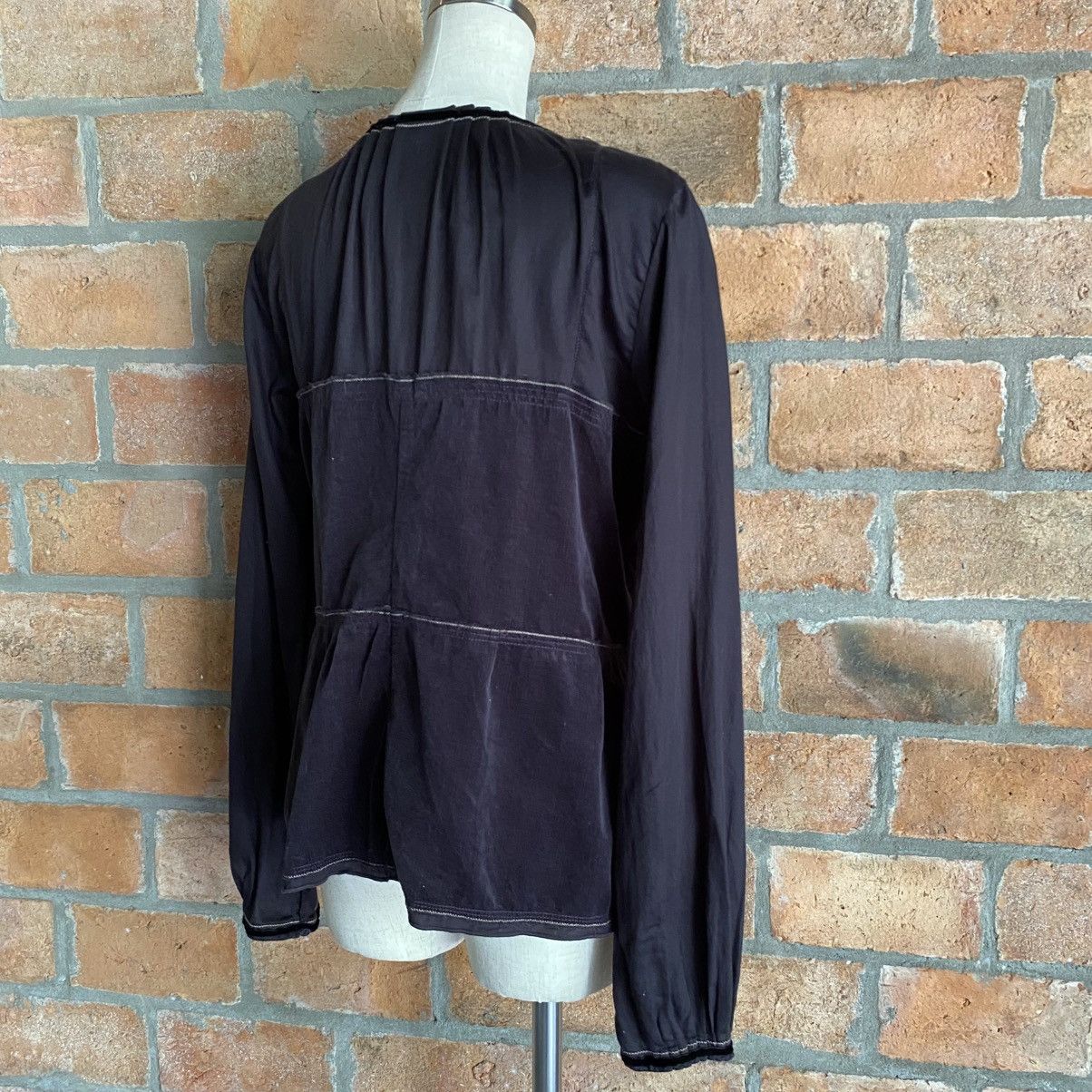 Marithe + Francois Girbaud MARITHÉ + FRANÇOIS GIRBAUD Vintage Black Tie-Neck Blouse Size M / US 6-8 / IT 42-44 - 17 Thumbnail