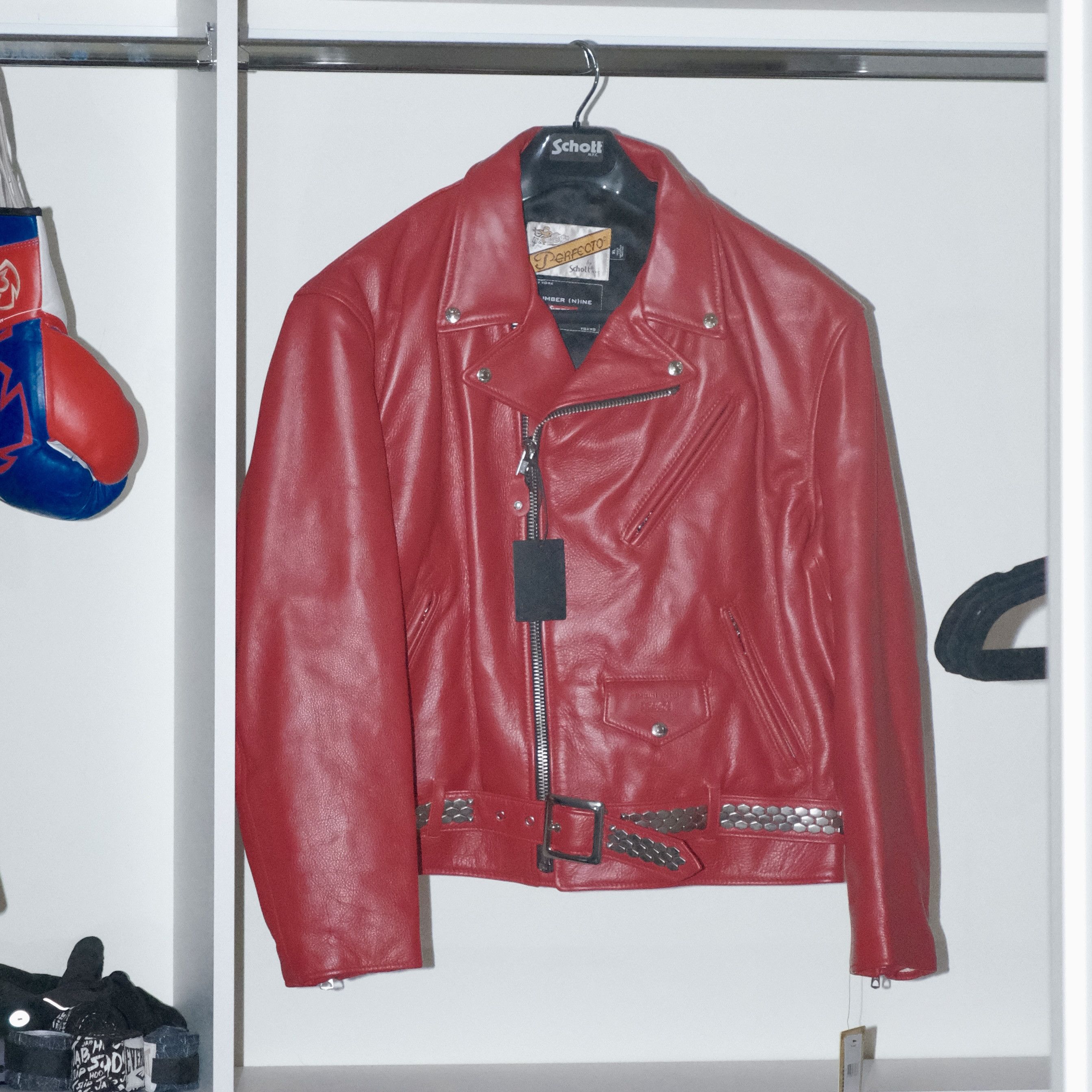 Number (N)ine Perfecto Leather Jacket Size US XL / EU 56 / 4 - 1 Thumbnail