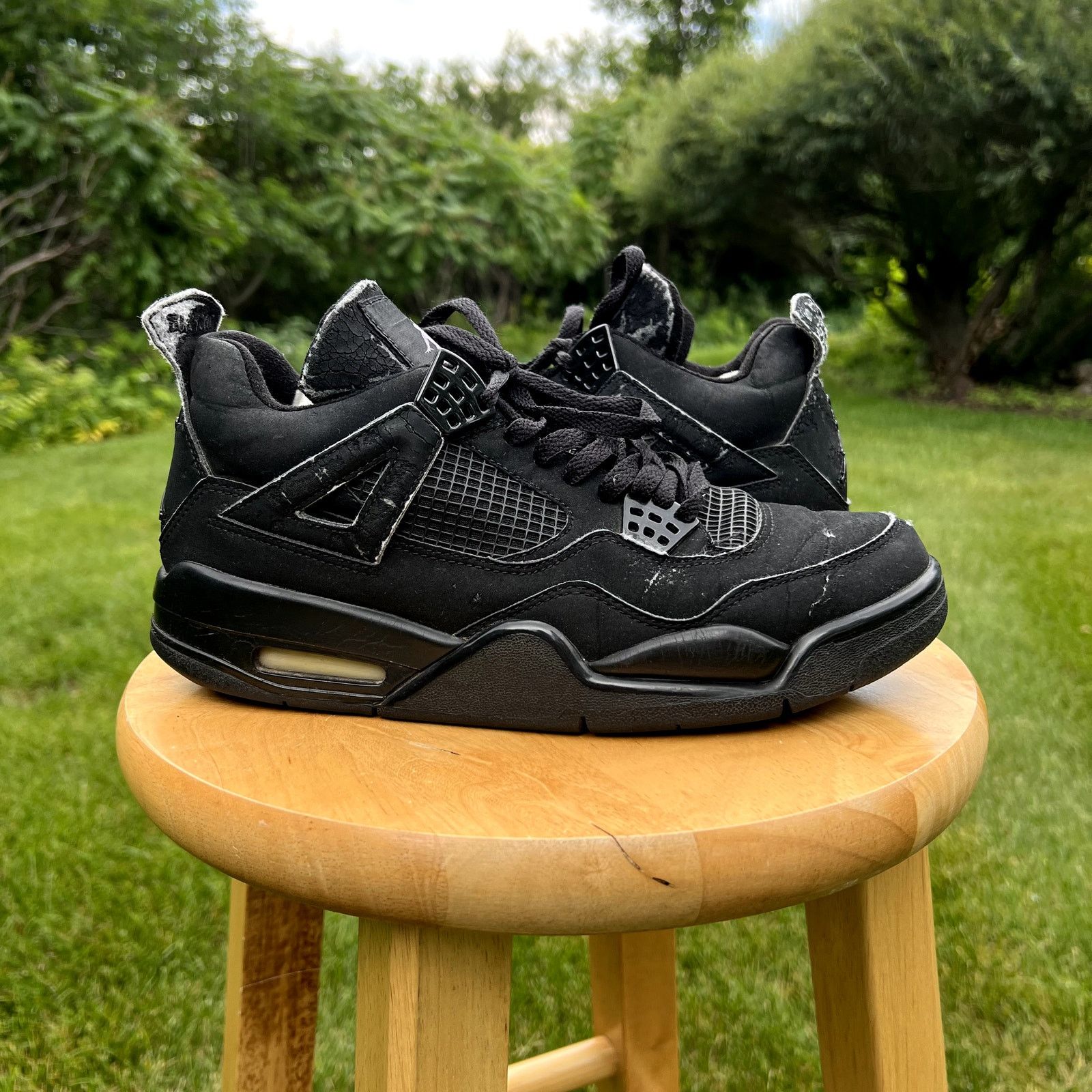 Jordan Brand × Nike Nike Air Jordan 4 Retro Black Cat 2006 Men's Shoes - Size 9 Size US 9 / EU 42 - 3 Thumbnail