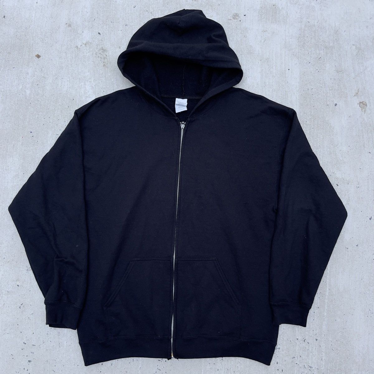 Gildan Vintage Y2K Gildan Blank Black Full Zip Hoodie Size US L / EU 52-54 / 3 - 1 Thumbnail