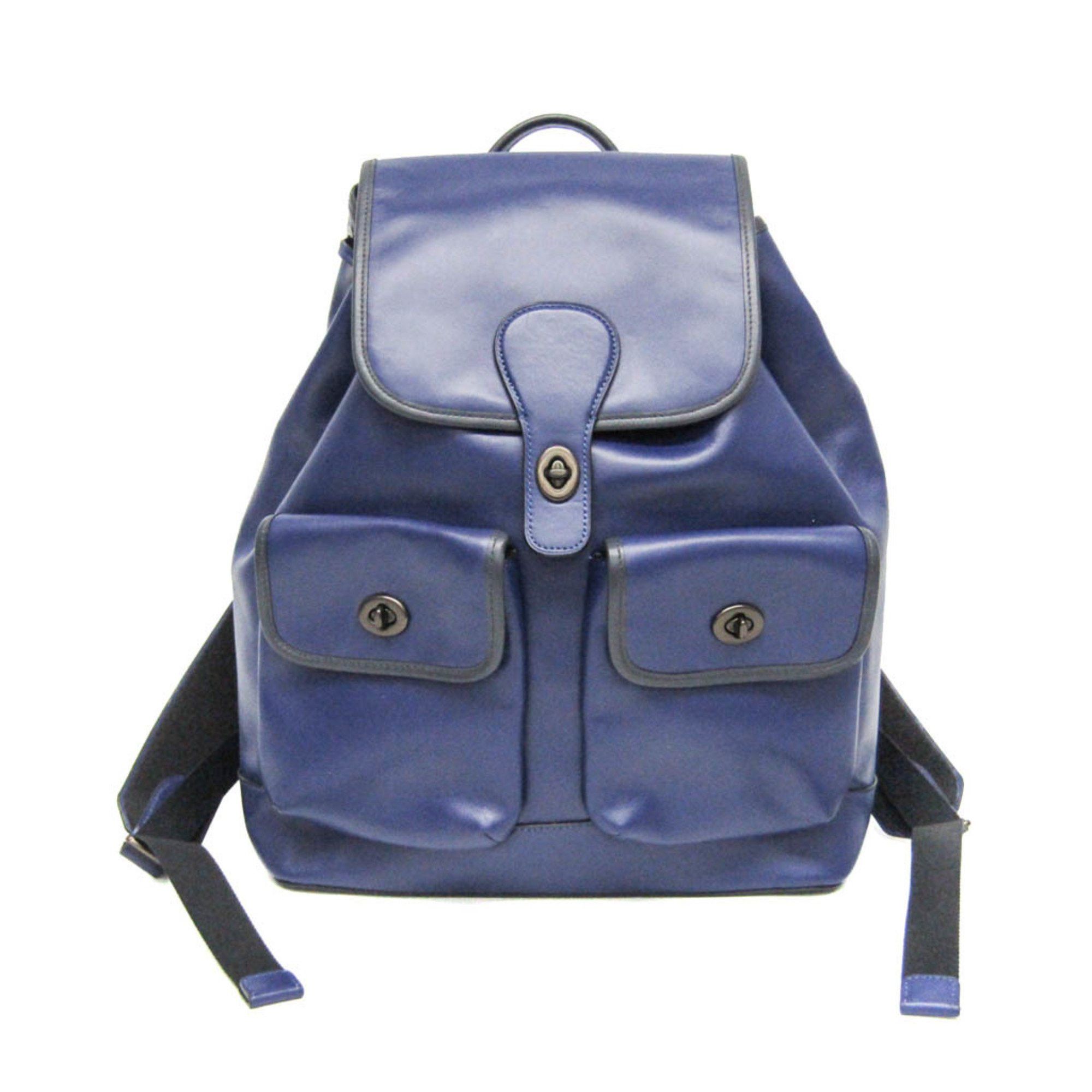 Coach Coach Heritage C2902 Men's Leather Backpack Blue Size ONE SIZE - 1 Thumbnail