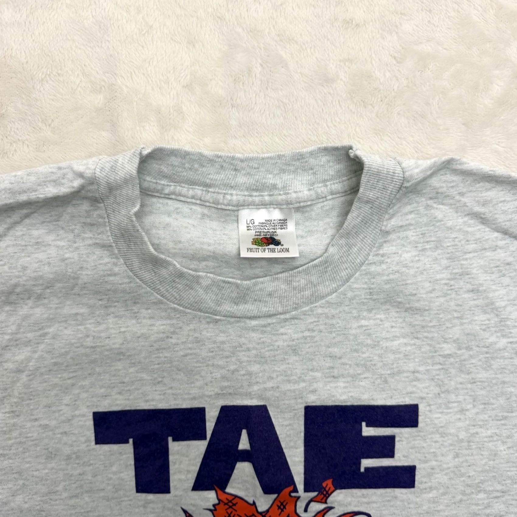 Fruit Of The Loom VINTAGE Fruit Of The Loom Taekwondo TKD Shirt Mens Large Gray 1994 Vancouver Size US L / EU 52-54 / 3 - 2 Thumbnail
