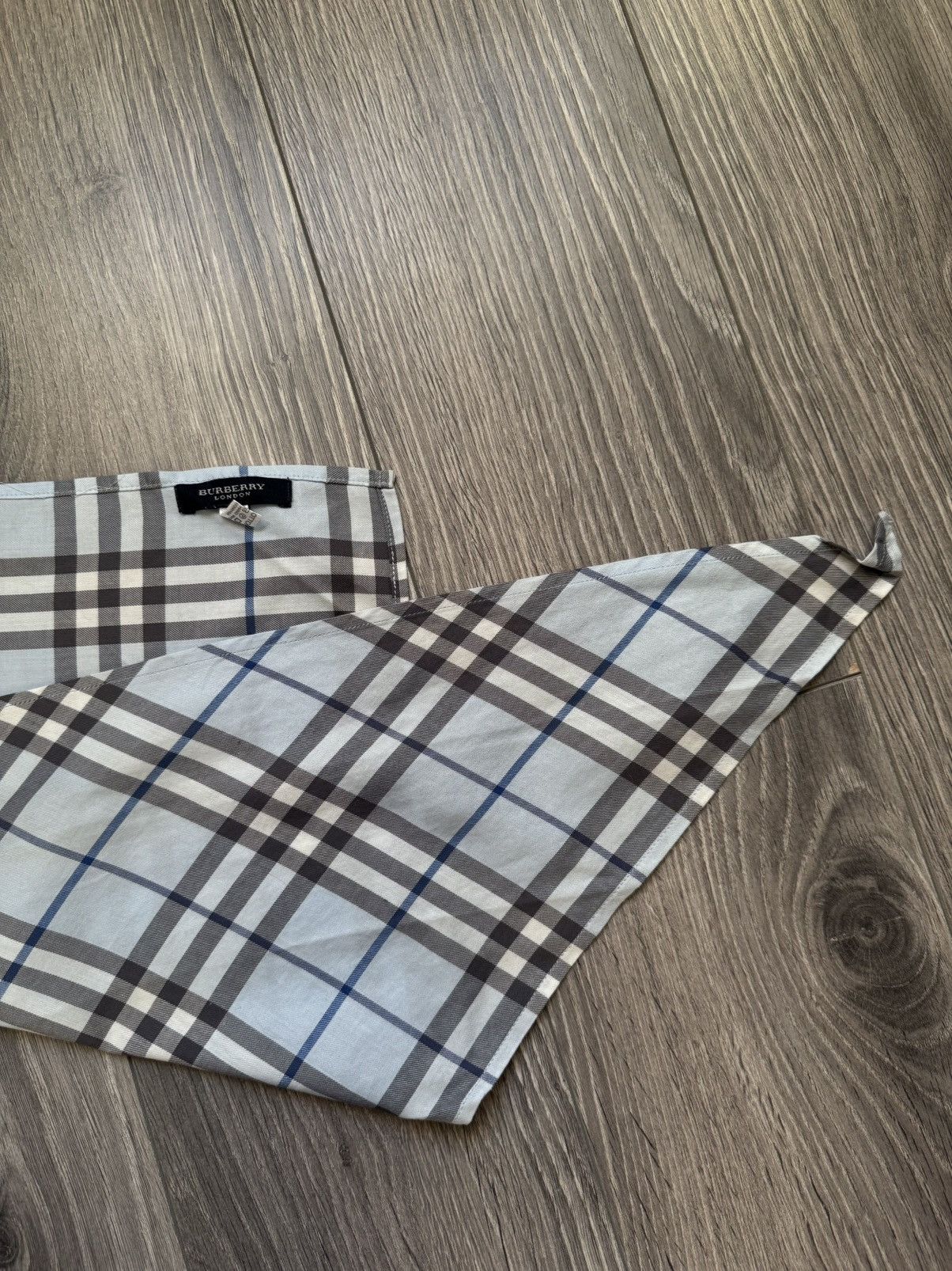 Burberry Burberry Blue Nova Check Vintage Handkerchief - Pocket Size ONE SIZE - 6 Thumbnail