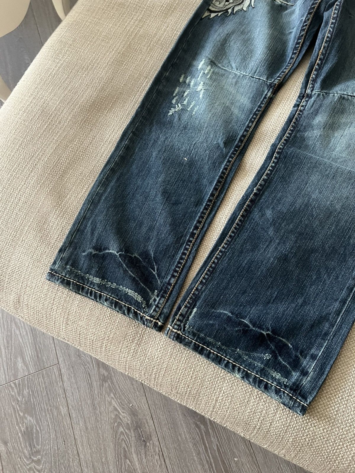 Ed Hardy Vintage Ed Hardy Tiger Denim Jeans Y2K by Christian Audigier Size US 34 / EU 50 - 6 Thumbnail