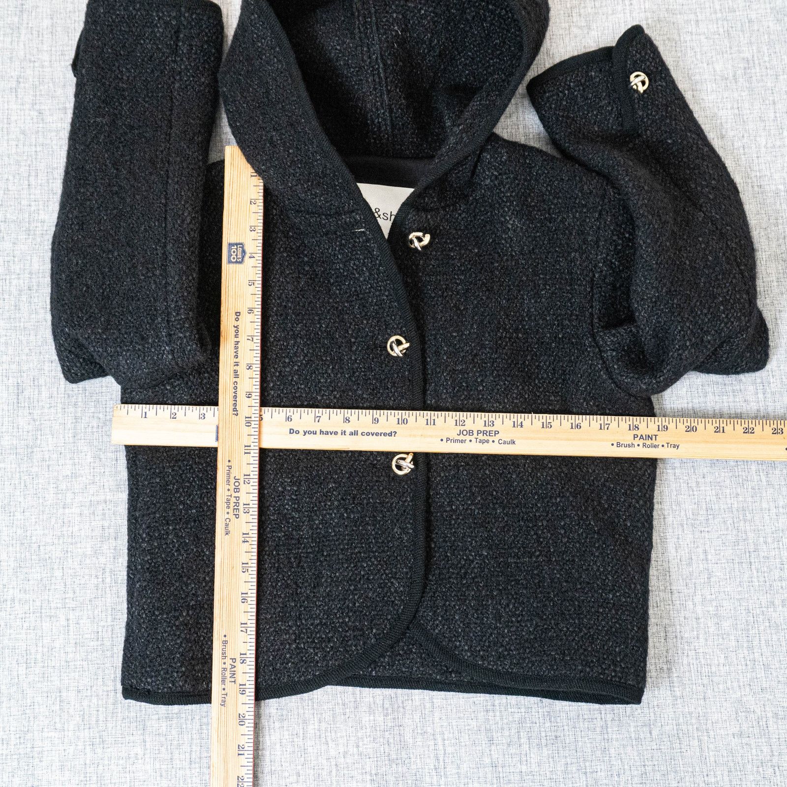ba&sh BA&SH Octave Jacket Cropped tweedy wool cotton black size 1 Size S / US 4 / IT 40 - 10 Thumbnail