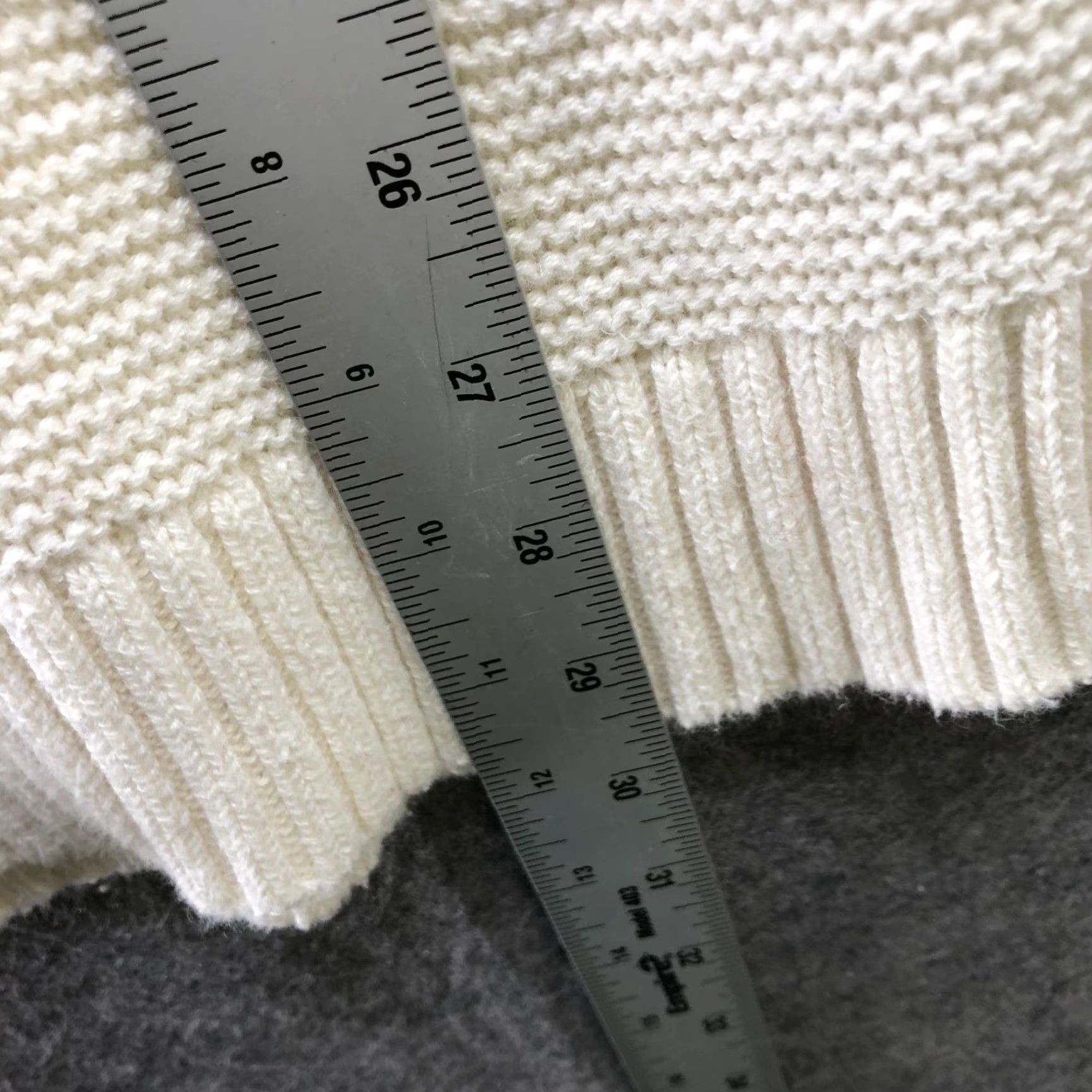 J.Crew J. Crew Tunic Sweater Womens S Crewneck Ivory Textured Honeycomb Cotton Wool Crew Neck Long Sleeve Size S / US 4 / IT 40 - 8 Thumbnail