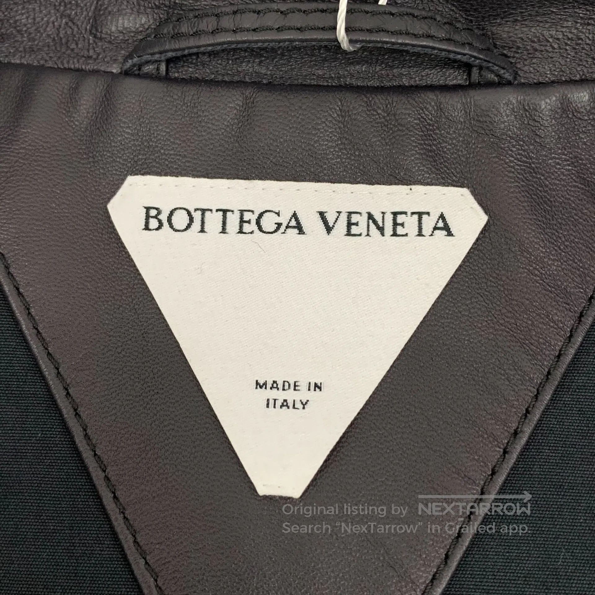 Bottega Veneta Bottega Veneta Black Lamb Leather Collar Long-Sleeve Leath Size US S / EU 44-46 / 1 - 5 Thumbnail