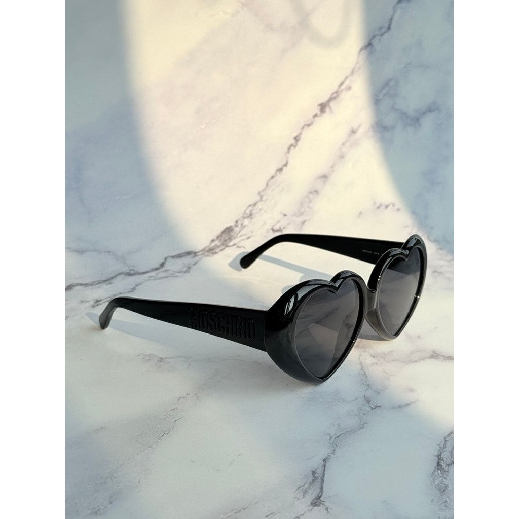Moschino NEW Moschino MOS128S Heart Black Sunglasses Size ONE SIZE - 6 Thumbnail