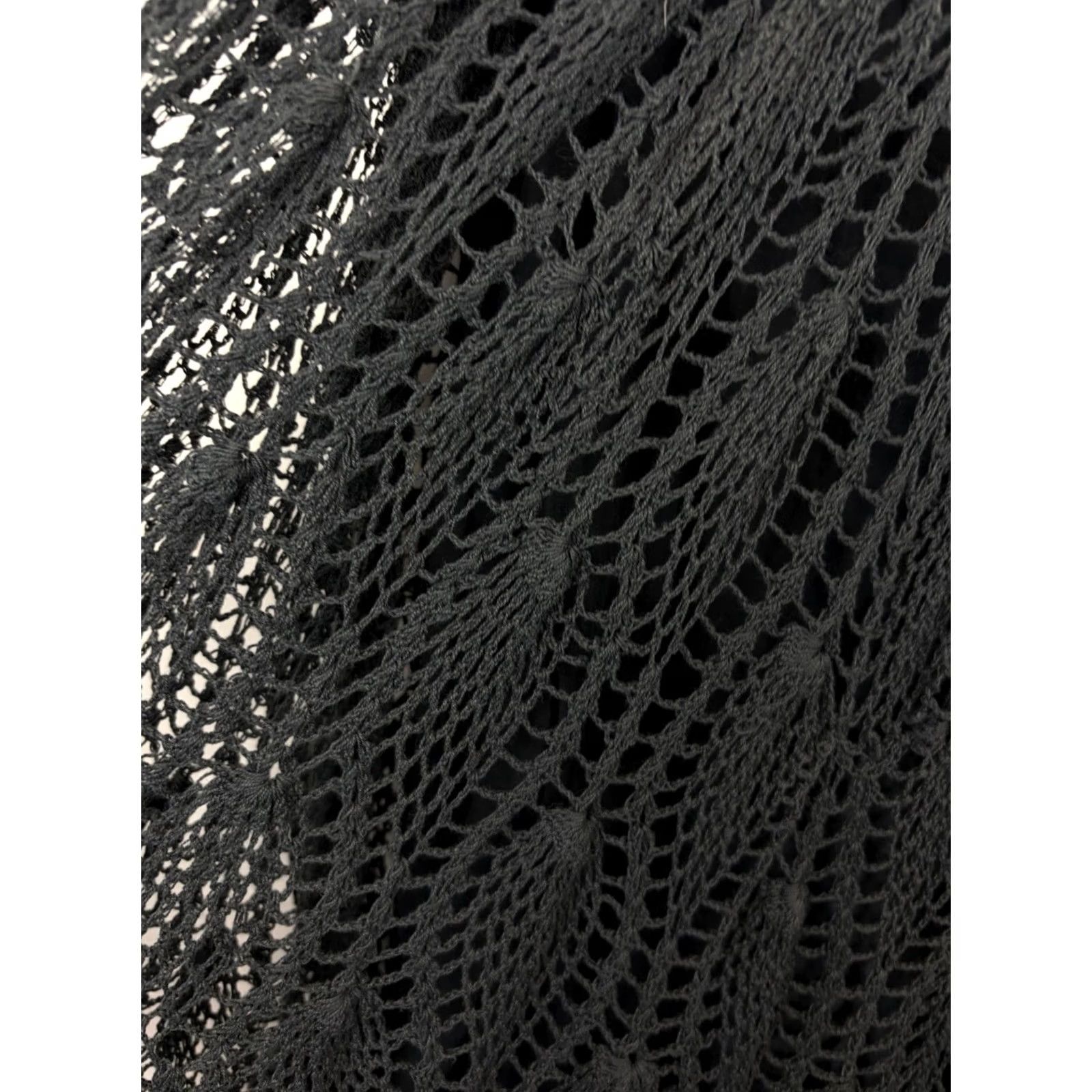 Vintage DIMRI Skirt Womens M Black Crochet Bohemian Hippie Festival Boho Short Casual Summer Spring Women Size 32" / US 10 / IT 46 - 6 Thumbnail