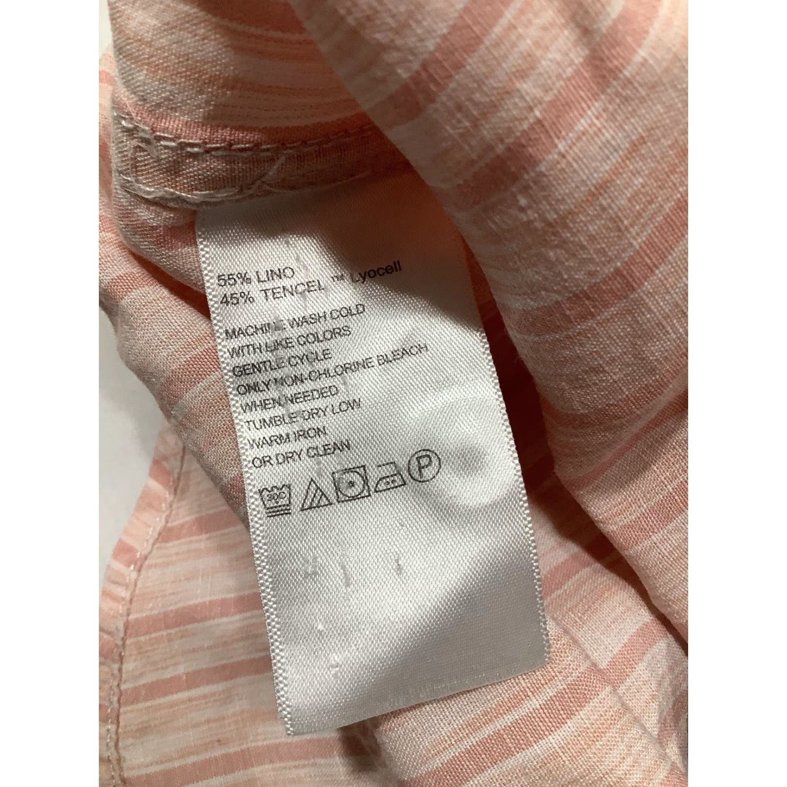 Tommy Bahama Tommy Bahama Shirt Mens Large Pink Stripe Short Sleeve Button Front Linen Casual Size US L / EU 52-54 / 3 - 6 Thumbnail