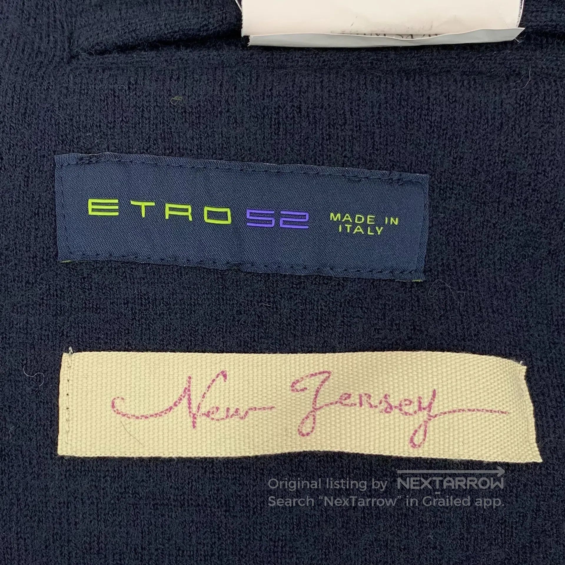 Etro ETRO Dark blue cotton fur collar double-breasted long slee Size US L / EU 52-54 / 3 - 8 Thumbnail