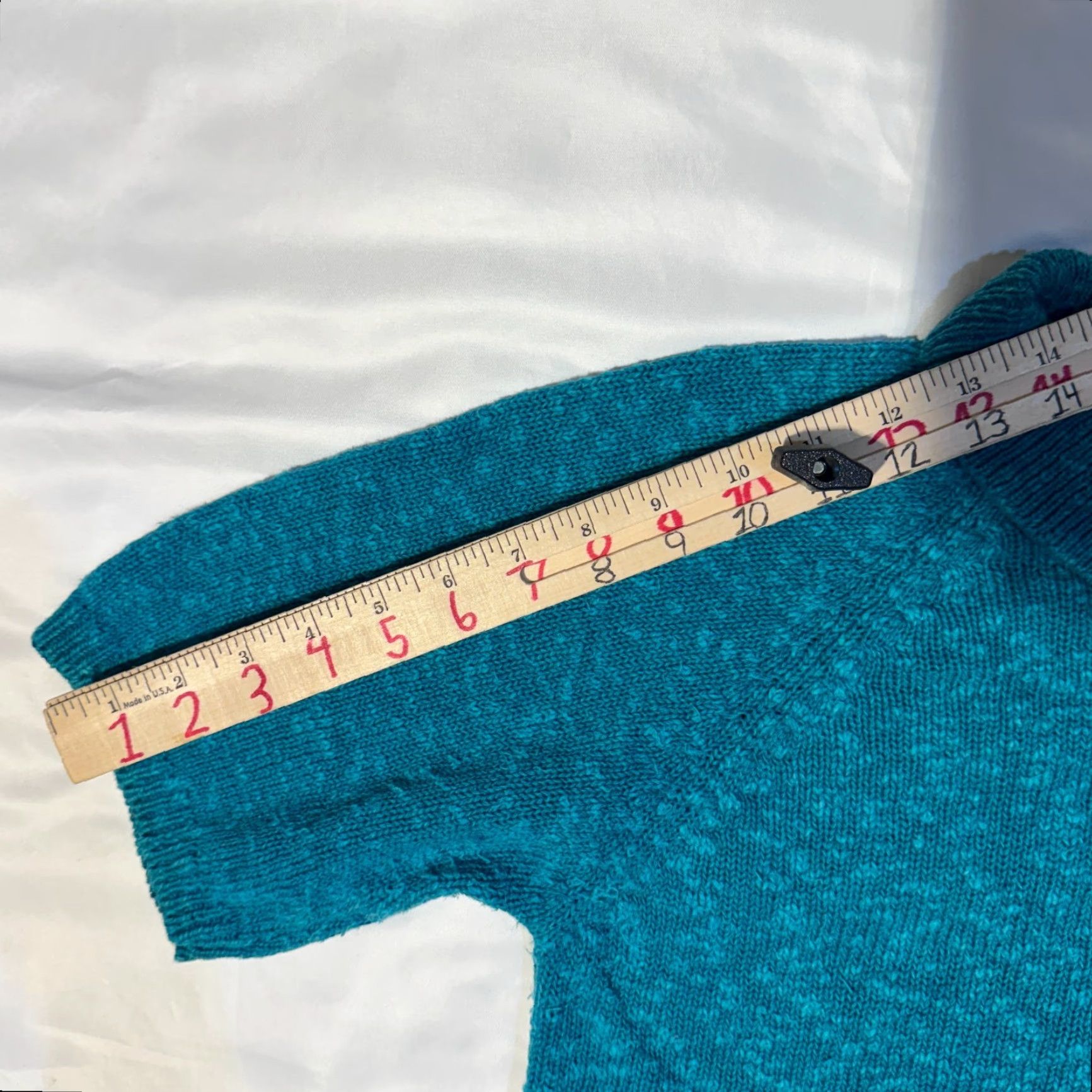 Vintage VINTAGE Robert Scott Turquoise Knitted Sweater - S Linen Cotton Blend Collared Size S / US 4 / IT 40 - 5 Thumbnail