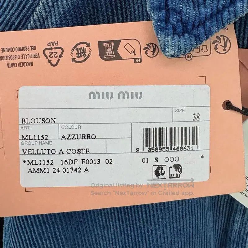 Miu Miu Miu Miu Blue Women's Jacket . Size M / US 6-8 / IT 42-44 - 6 Thumbnail