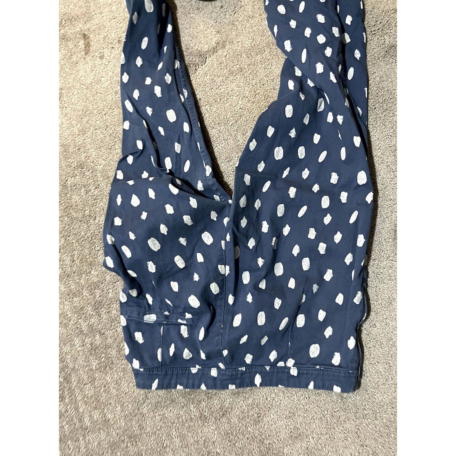 H&M H&M Dress Pants Women Size 8 Blue Polka Dress Pants Pull On Side Zip Ankle Skinny Regular Women Wear - Mens, Womens Size 30" / US 8 / IT 44 - 4 Thumbnail