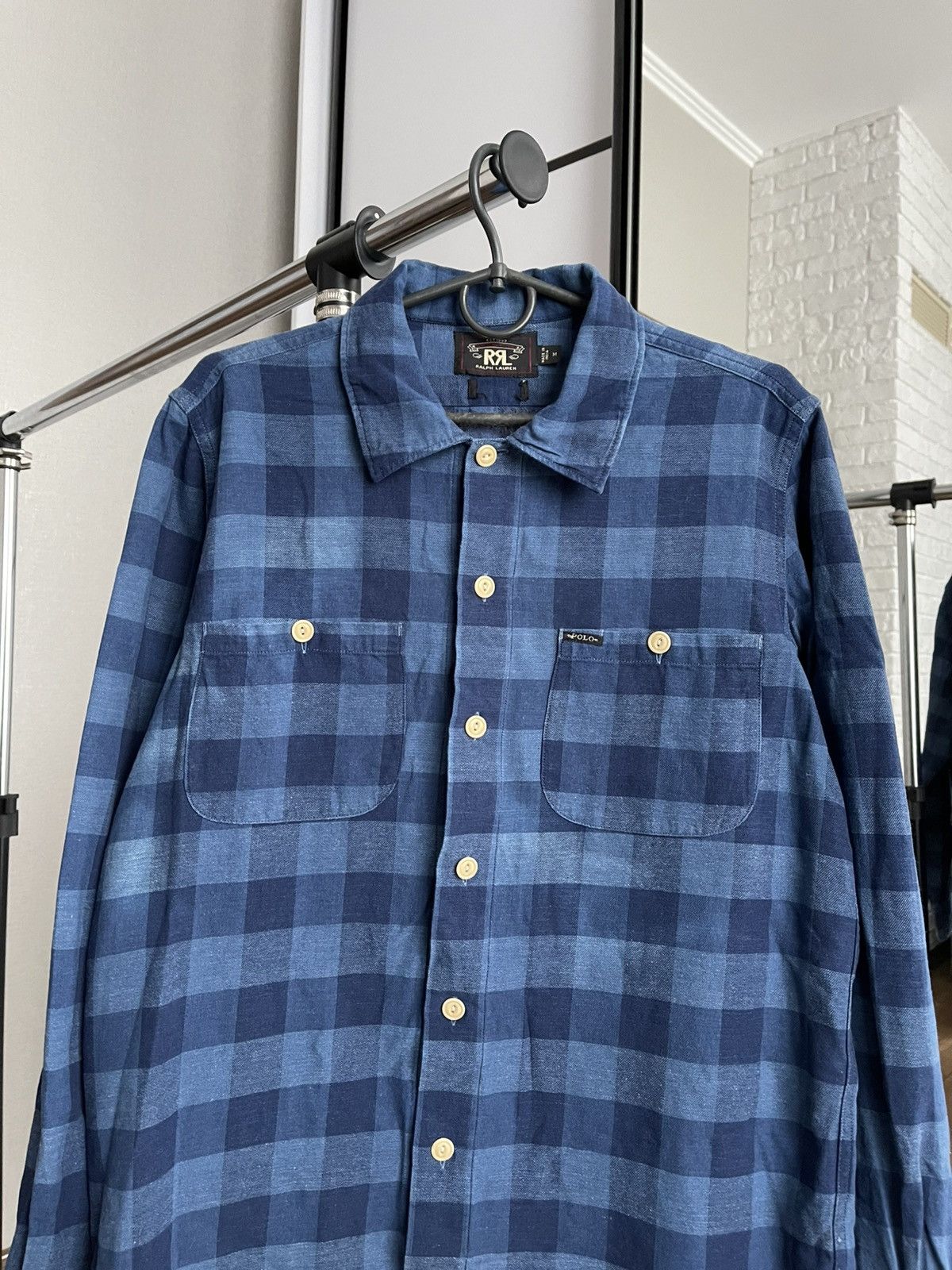 Polo Ralph Lauren Double Polo Ralph Lauren RRL Shirt Long Sleeve Checked Size US M / EU 48-50 / 2 - 5 Thumbnail