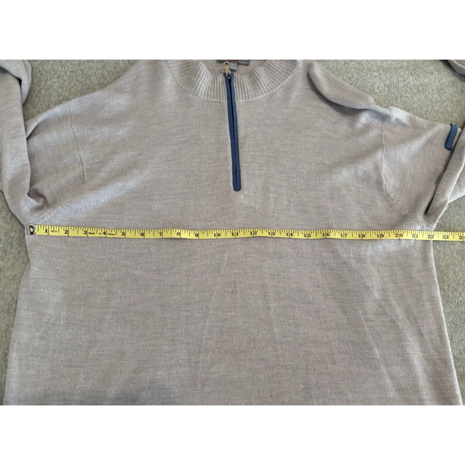 Peter Millar Peter Millar Sweater Pullover XL Mens Wool Gray Golf Merino Wool Quarter Zip Size US XL / EU 56 / 4 - 7 Thumbnail