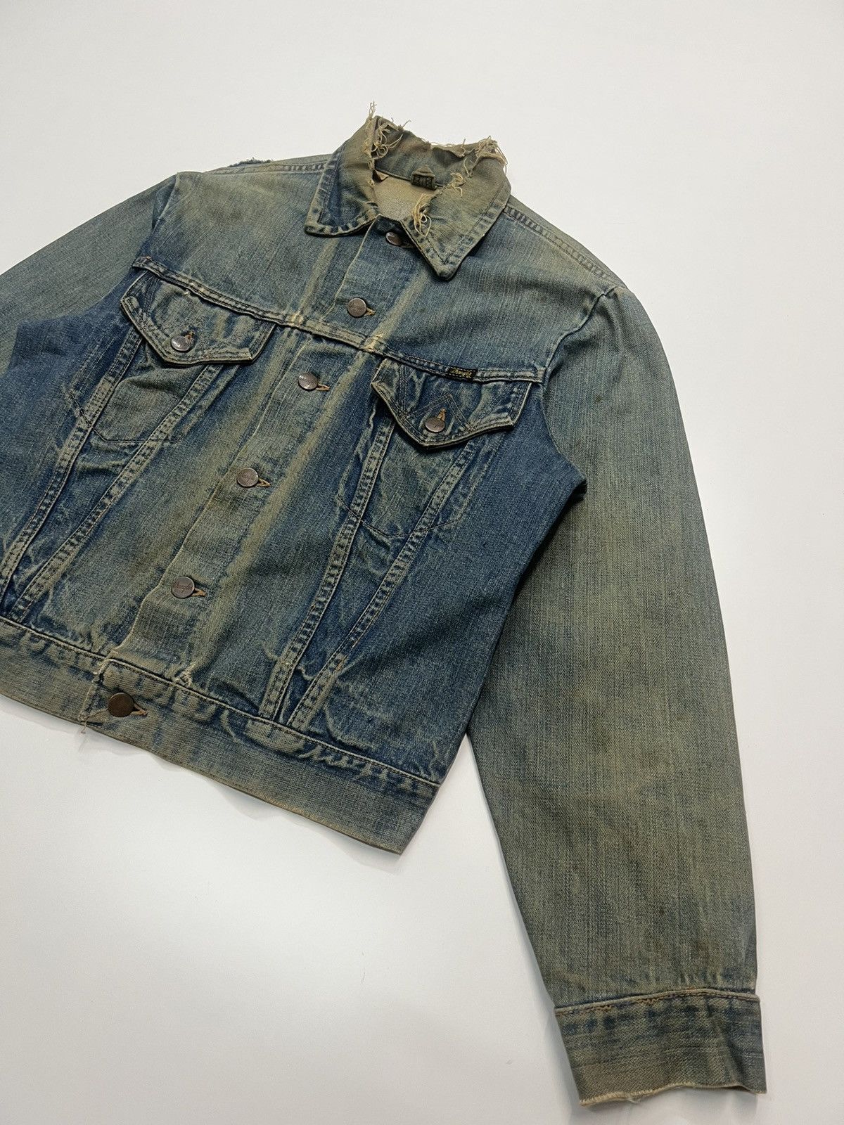 Other 🔥VINTAGE WRANGLER DENIM TRUCKER JACKET Size US S / EU 44-46 / 1 - 3 Thumbnail