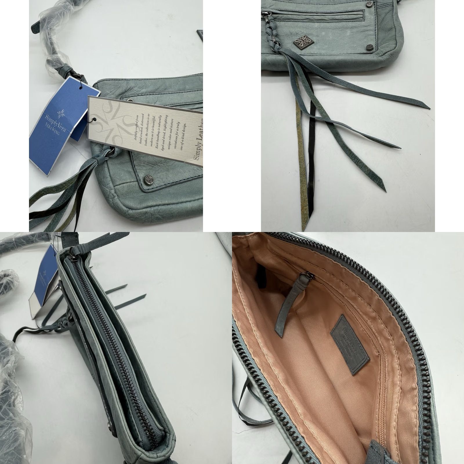 Vintage VINTAGE Simply Vera Wang Teal Green Leather Crossbody Purse FLAWED Size ONE SIZE - 8 Thumbnail