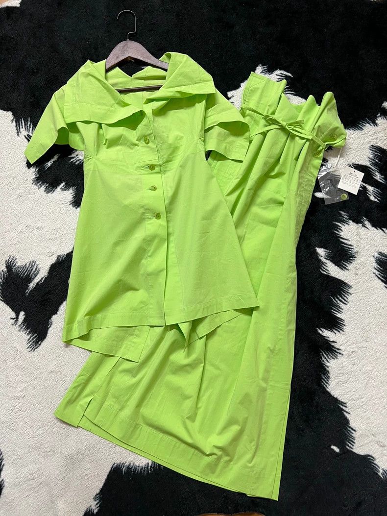 Issey Miyake Issey Miyake Fruit green short-sleeved shirt Size M / US 6-8 / IT 42-44 - 2 Thumbnail