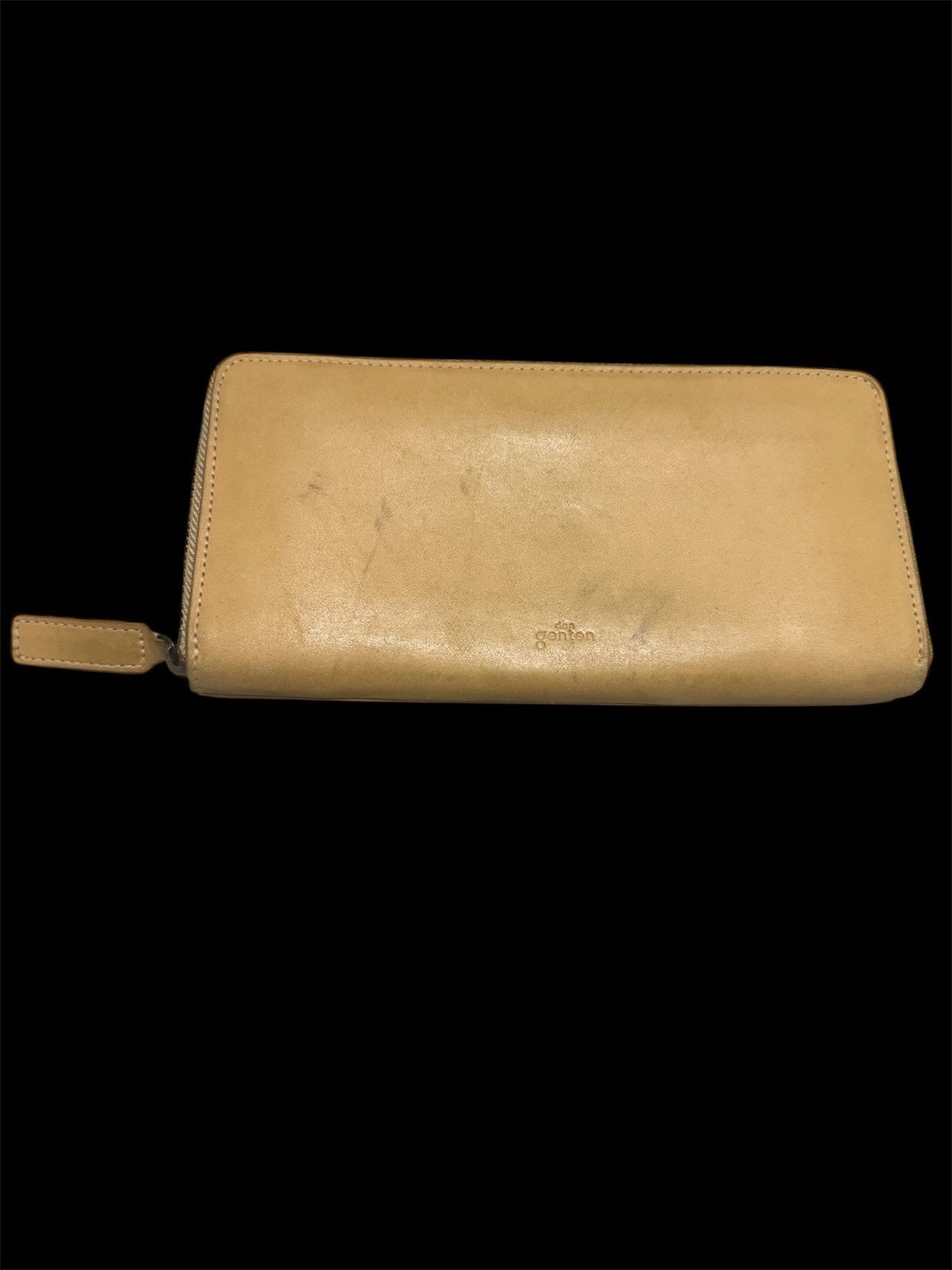 Genuine Leather × Japanese Brand × Jean Paul Gaultier Beige Leather Genten Purse Long Wallet Size ONE SIZE - 1 Thumbnail