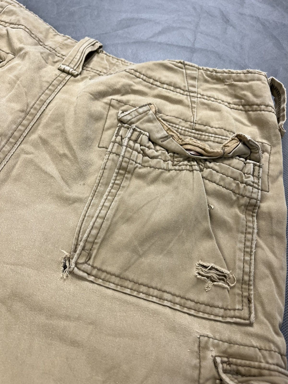 Handmade Custom transformer distressed cargo jeans pants+shorts grung Size US 36 / EU 52 - 12 Thumbnail
