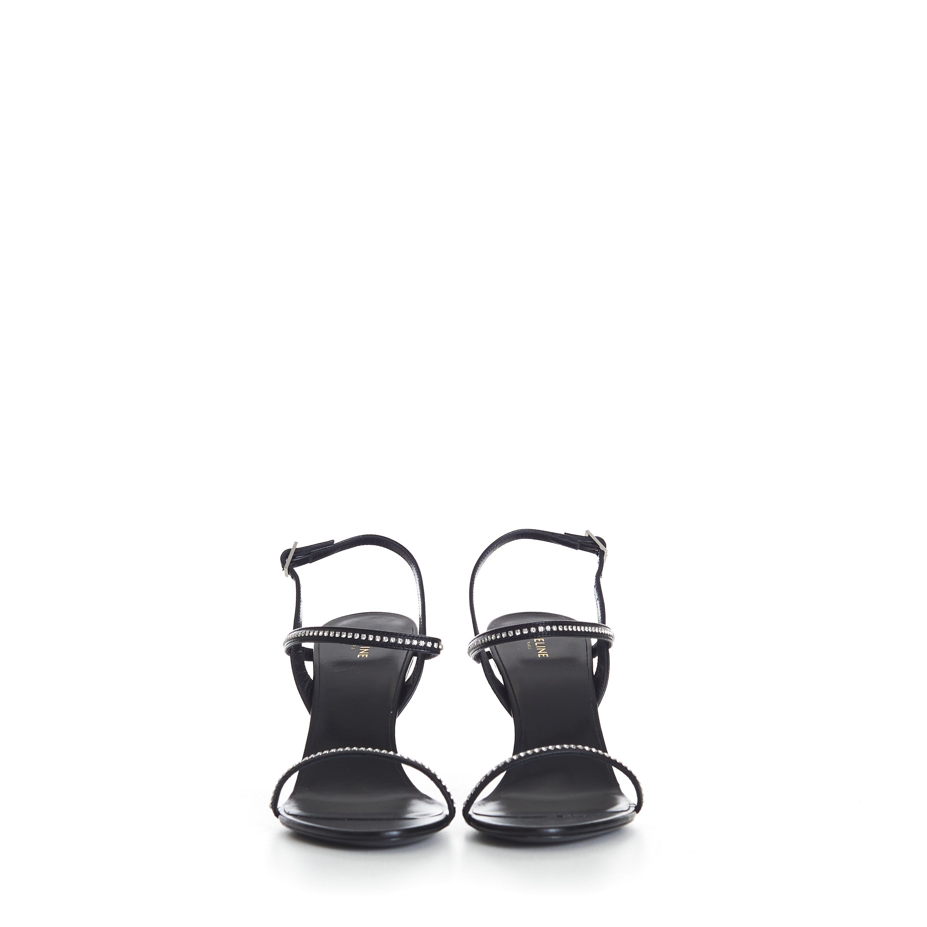 Celine Black Soir Strap Sandal - Strass Embellished Straps Size US 7 / IT 37 - 3 Thumbnail