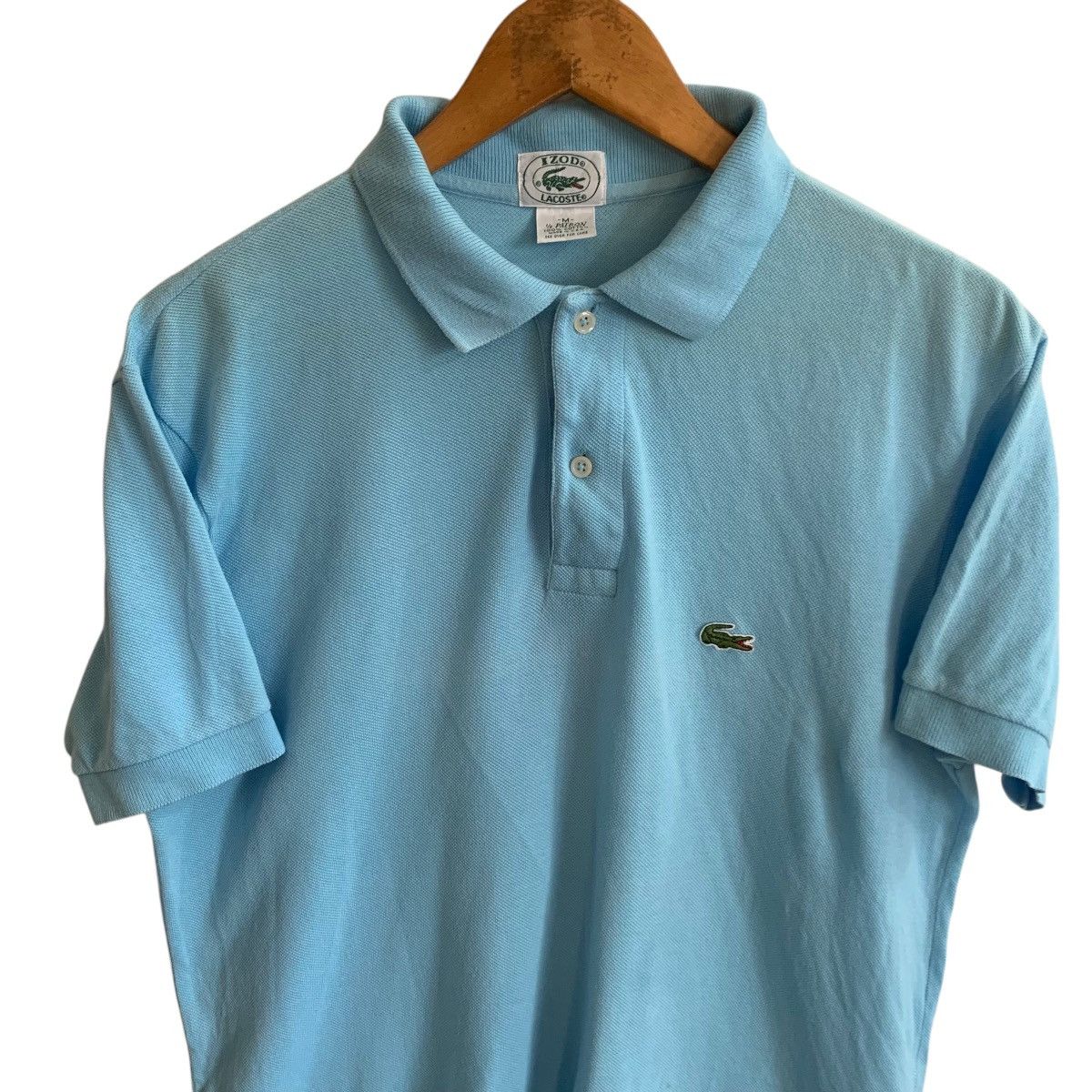 Lacoste × Vintage Izod Lacoste Vintage Polo Shirt Sea Blue Medium Size US M / EU 48-50 / 2 - 2 Thumbnail